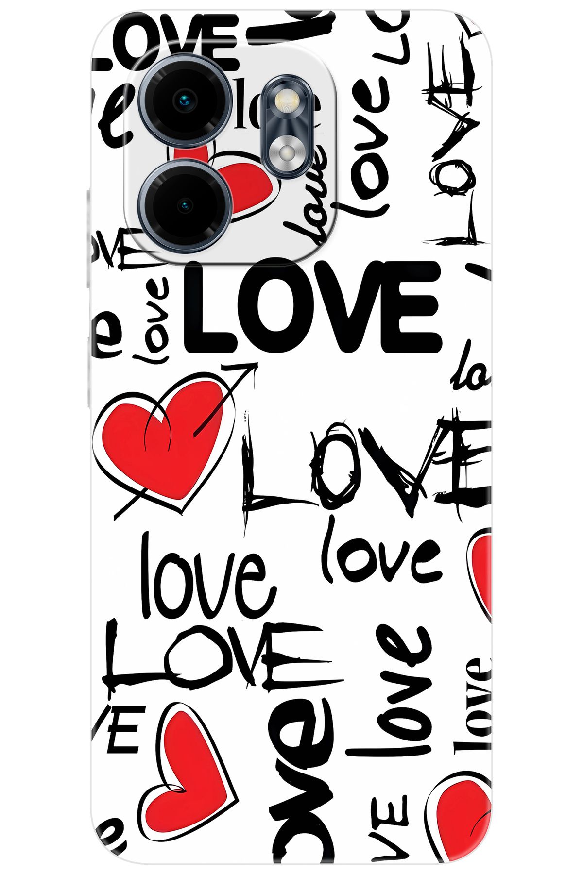 Ceppare iNfinix Smart 9 (X6532) Uyumlu Kılıf Desen Baskılı Silikon Love Kalpler STK:638 CP-8fPN6dp