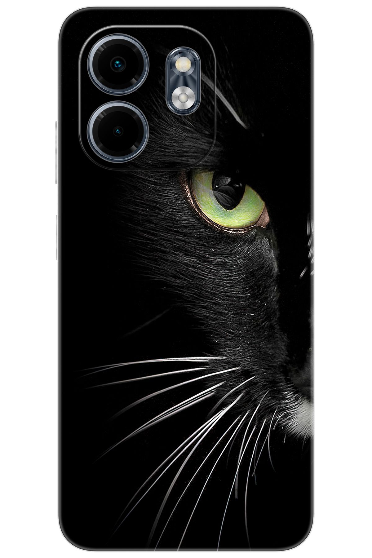 Ceppare iNfinix Smart 9 (X6532) Uyumlu Kılıf Desen Baskılı Silikon Siyah Kedi STK:482 CP-8d4dTmQ