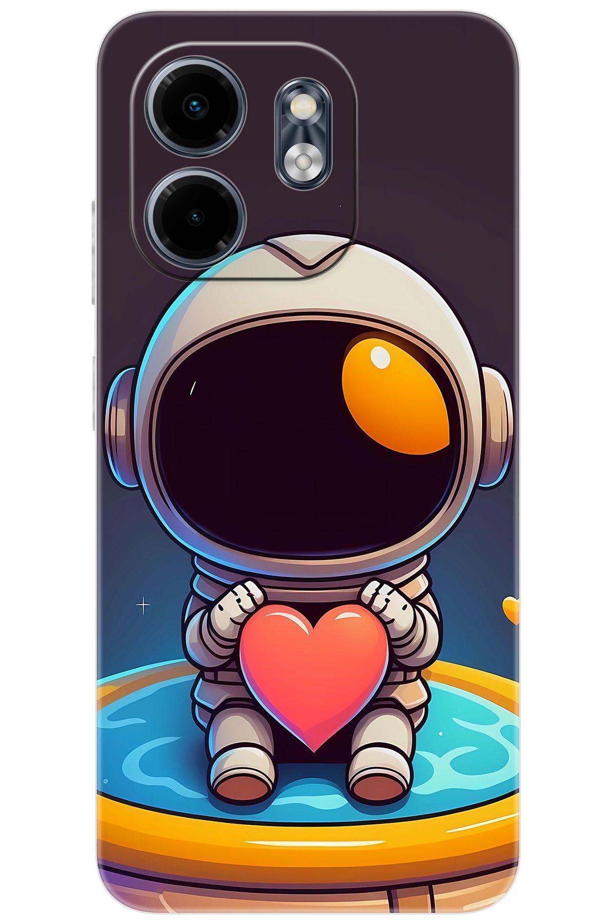 Ceppare iNfinix Smart 9 (X6532) Uyumlu Kılıf Desen Baskılı Silikon Sevimli Astronot STK:659 CP-0IbcsA4