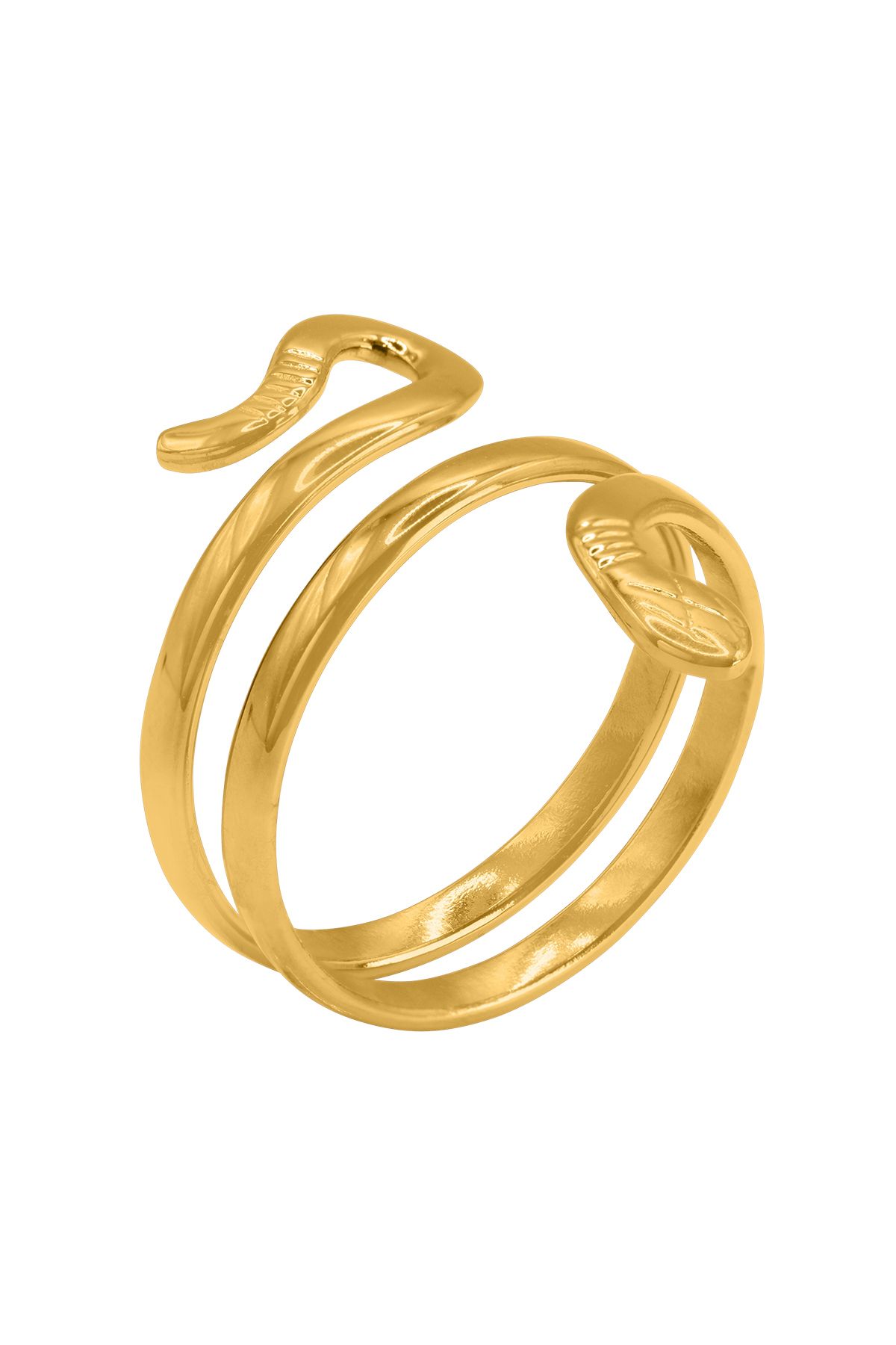 Heideman Ring Mit Schlange Macer Goldfarben Modisch für Damen - One Size