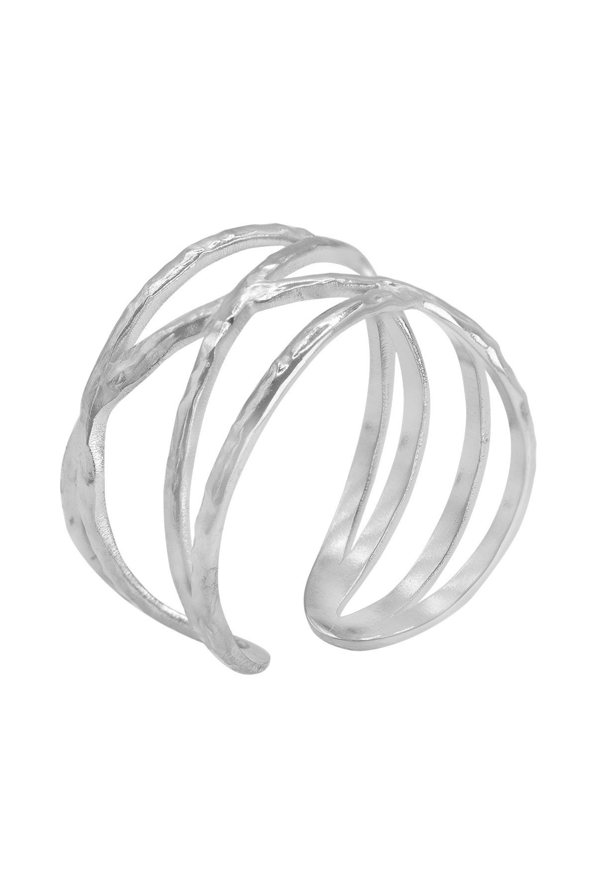 Heideman Fingerring Pullu Silberfarben Modisch für Damen - One Size