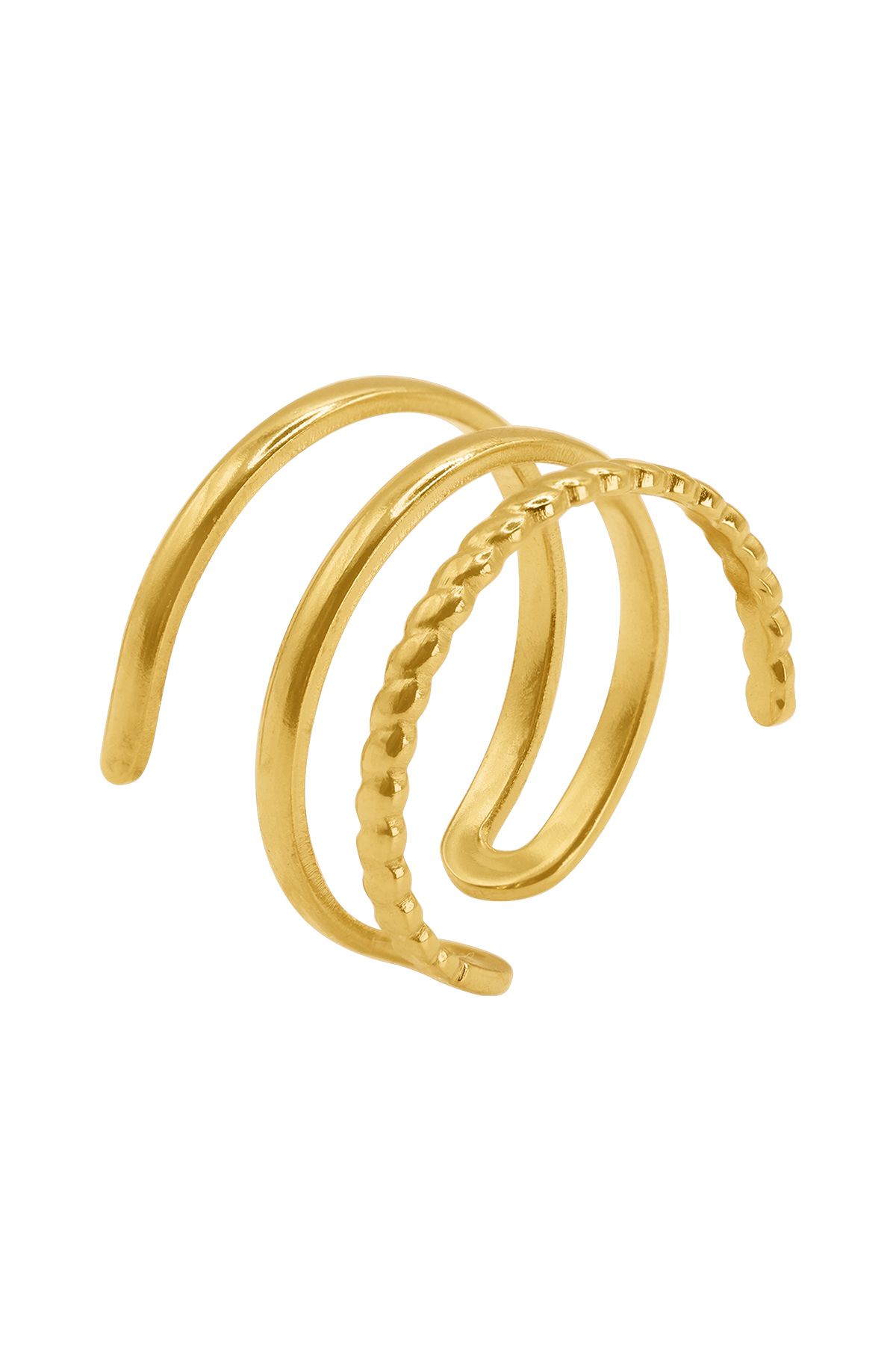 Heideman Mehrreihiger Ring Lucre Goldfarben Modisch für Damen - One Size