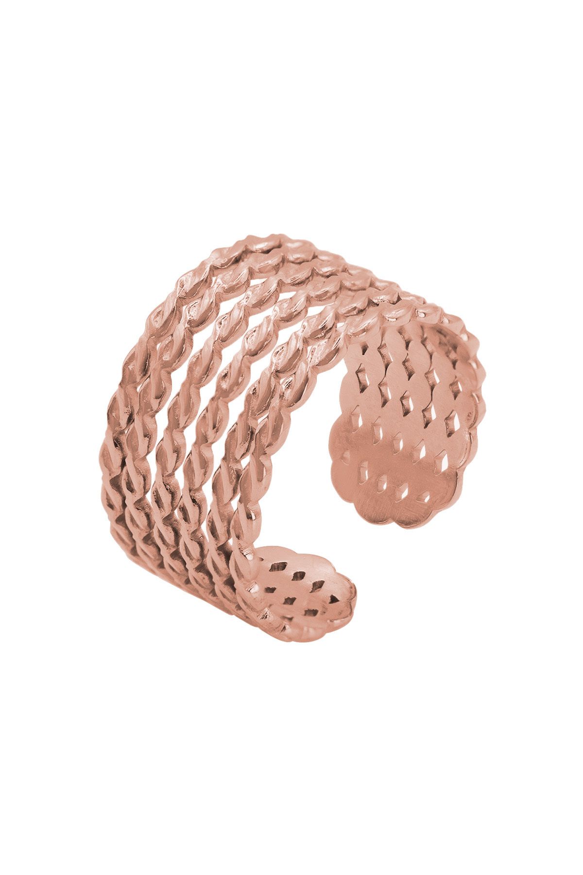 Heideman Mehrreihiger Ring Regin Rose Goldfarben Modisch für Damen - One Size