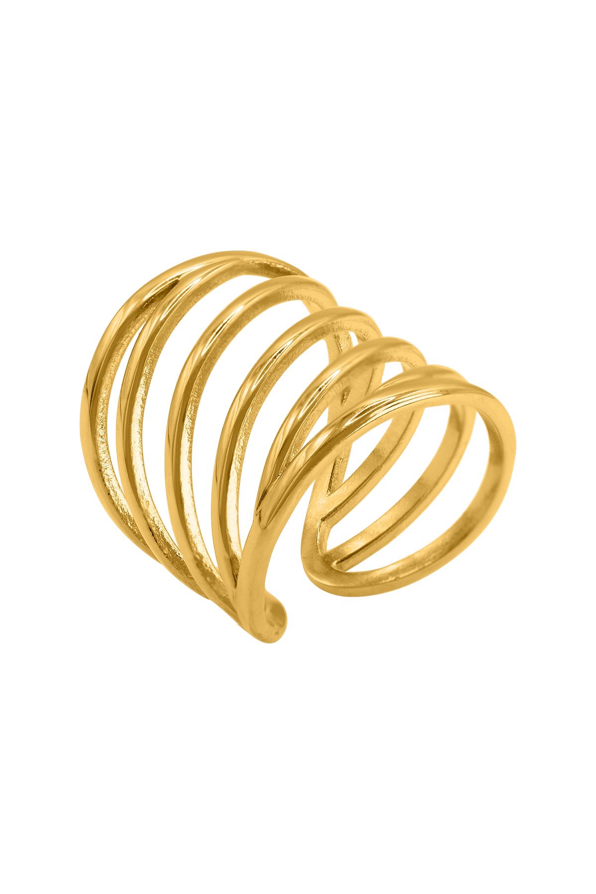 Heideman Mehrreihiger Ring Nigid Goldfarben Modisch für Damen - One Size