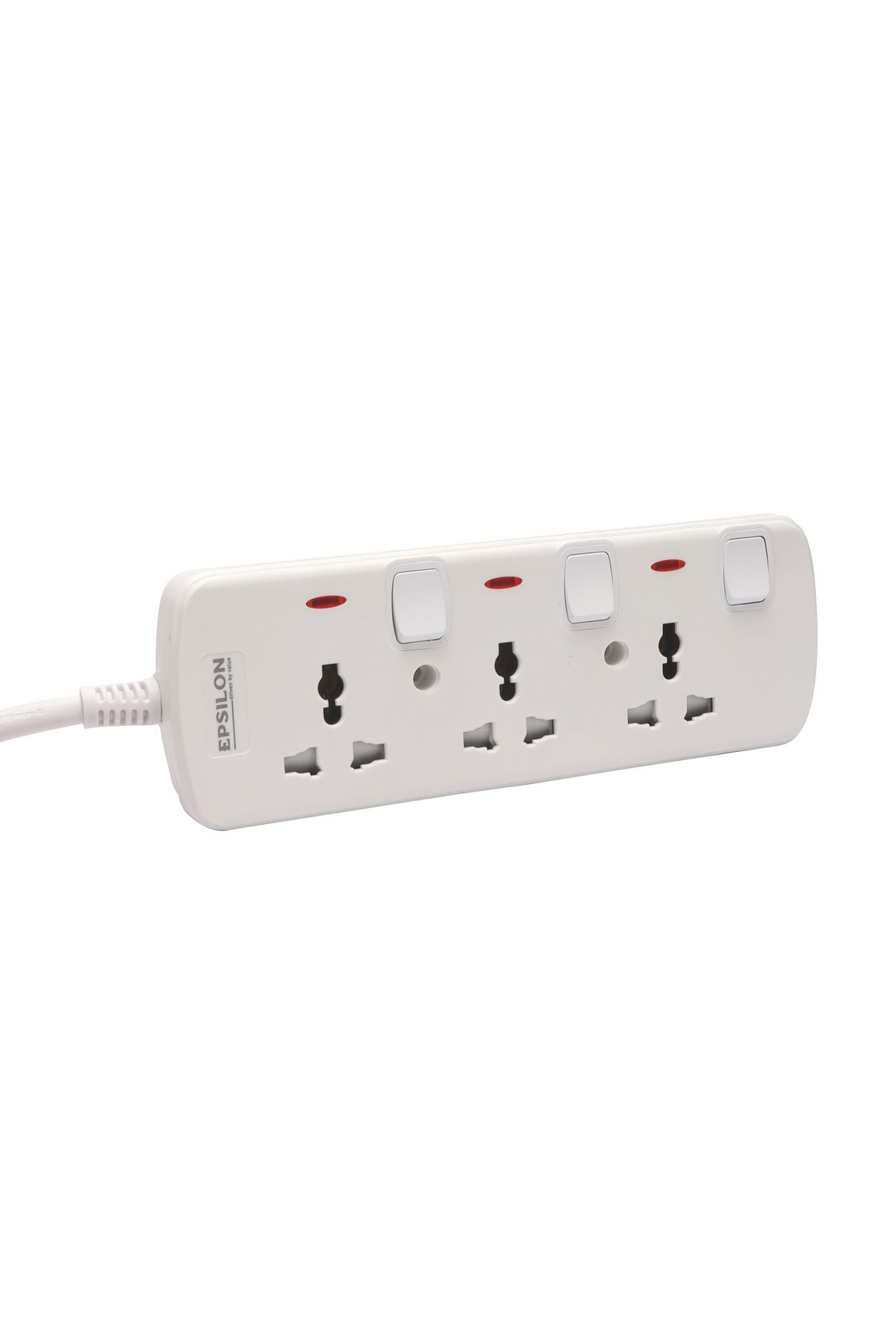 KRYPTON-Epsilon 3 Way Extension Socket with Individual Switches- ES1096| 2 M Cord, 2-Year Warranty 3