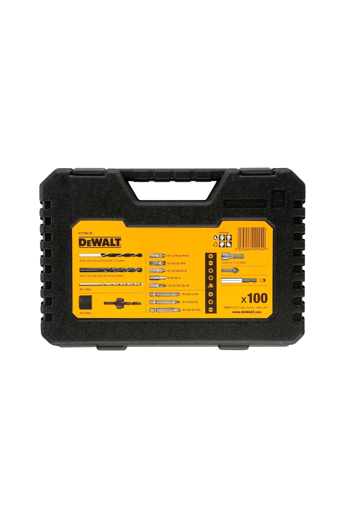 Dewalt-Combination Drill Bit Set - 100 Pieces - Black Durable Case Included 3