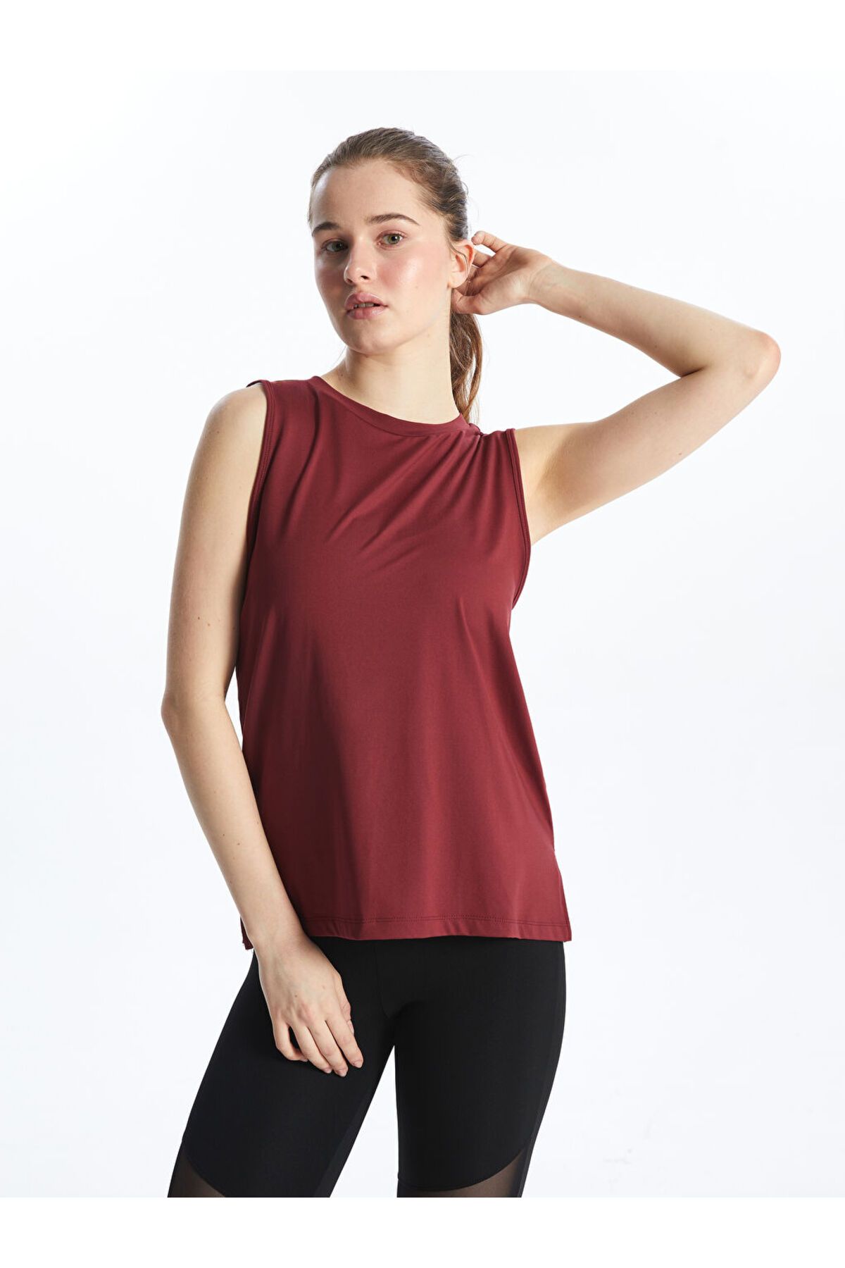 LC Waikiki KOOR Bordo Bisiklet Yaka Kadın Spor Atlet