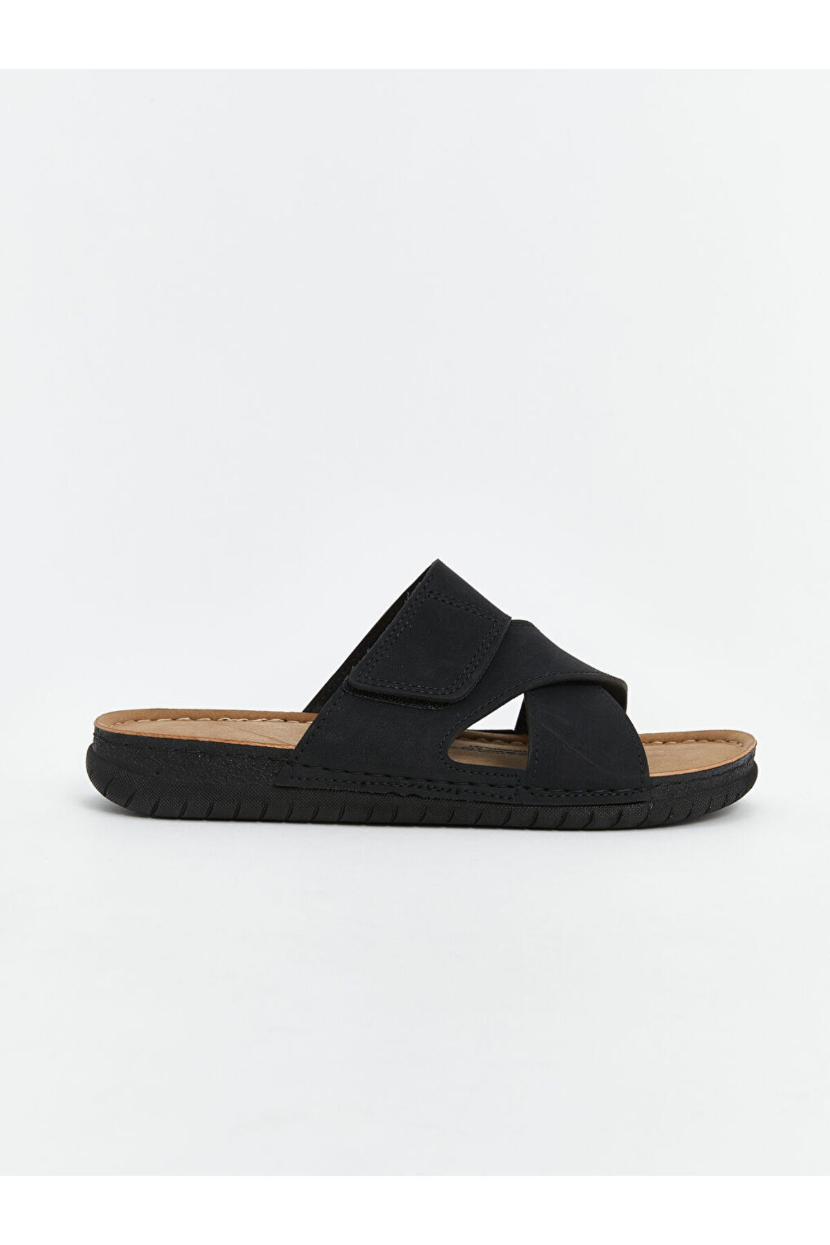 LC Waikiki-New Season Cross Banded Velcro Men's Slippers - S5Ct46Z8 2