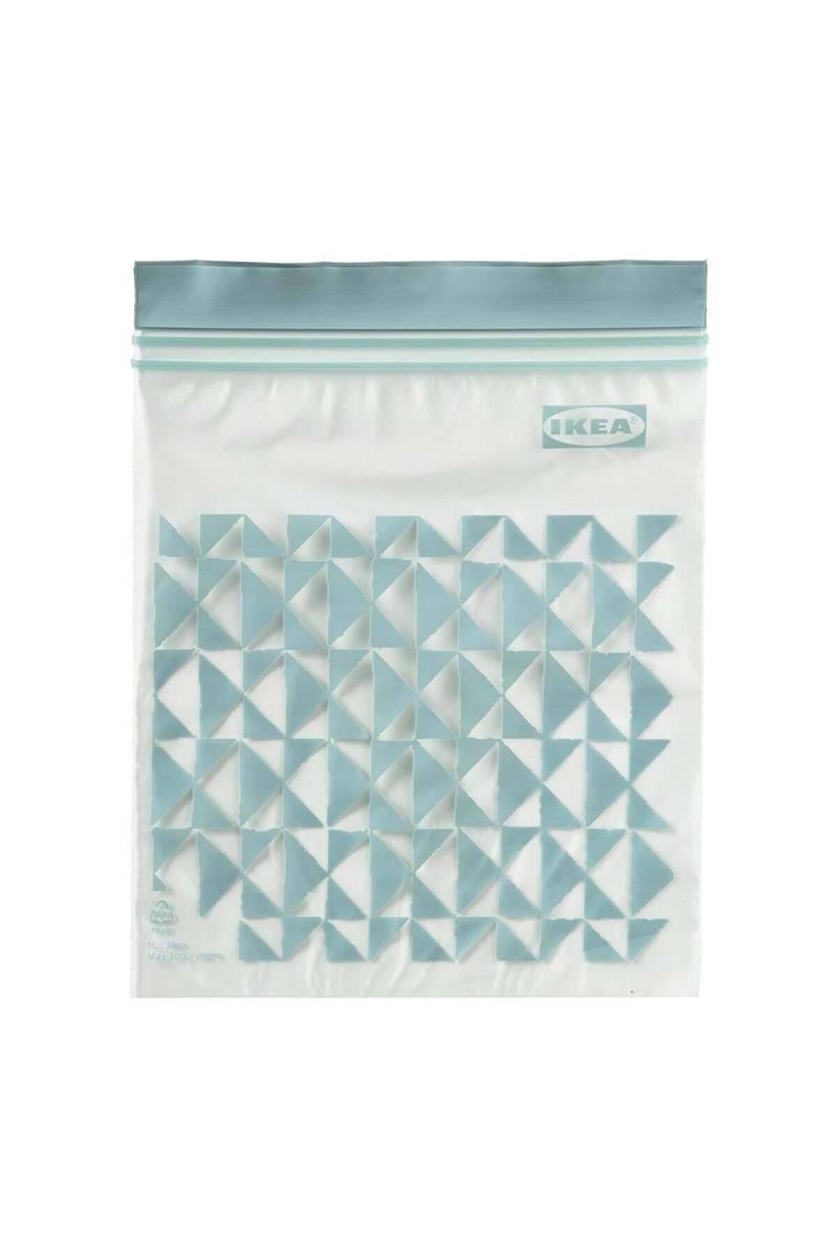 IKEA Istad Kilitlenebilir Buzdolabı Poşeti Soluk Gri-Yeşil 1 Lt 20 Adet