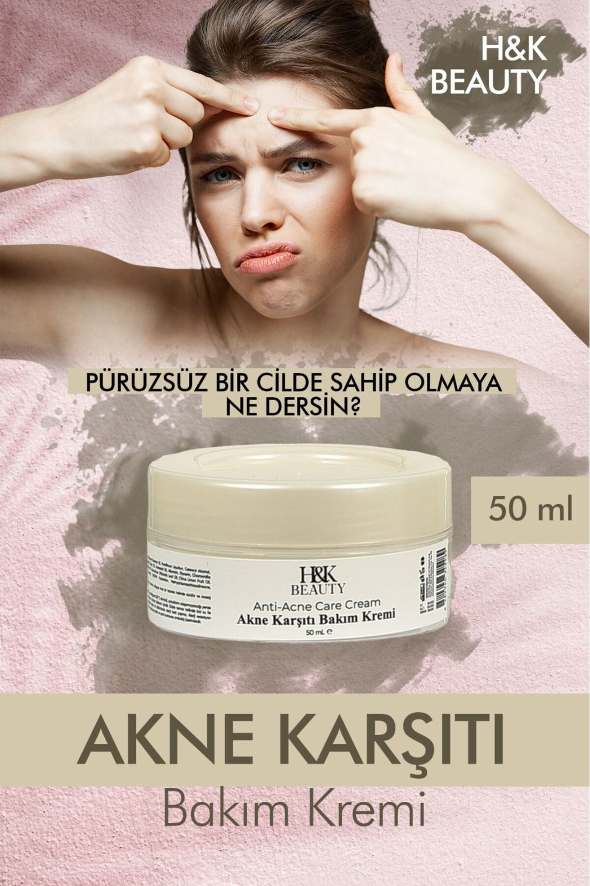 HK BEAUYT Sivilce&akne Önleyici Giderici Ve Siyah Nokta Karşıtı Krem 50 ml