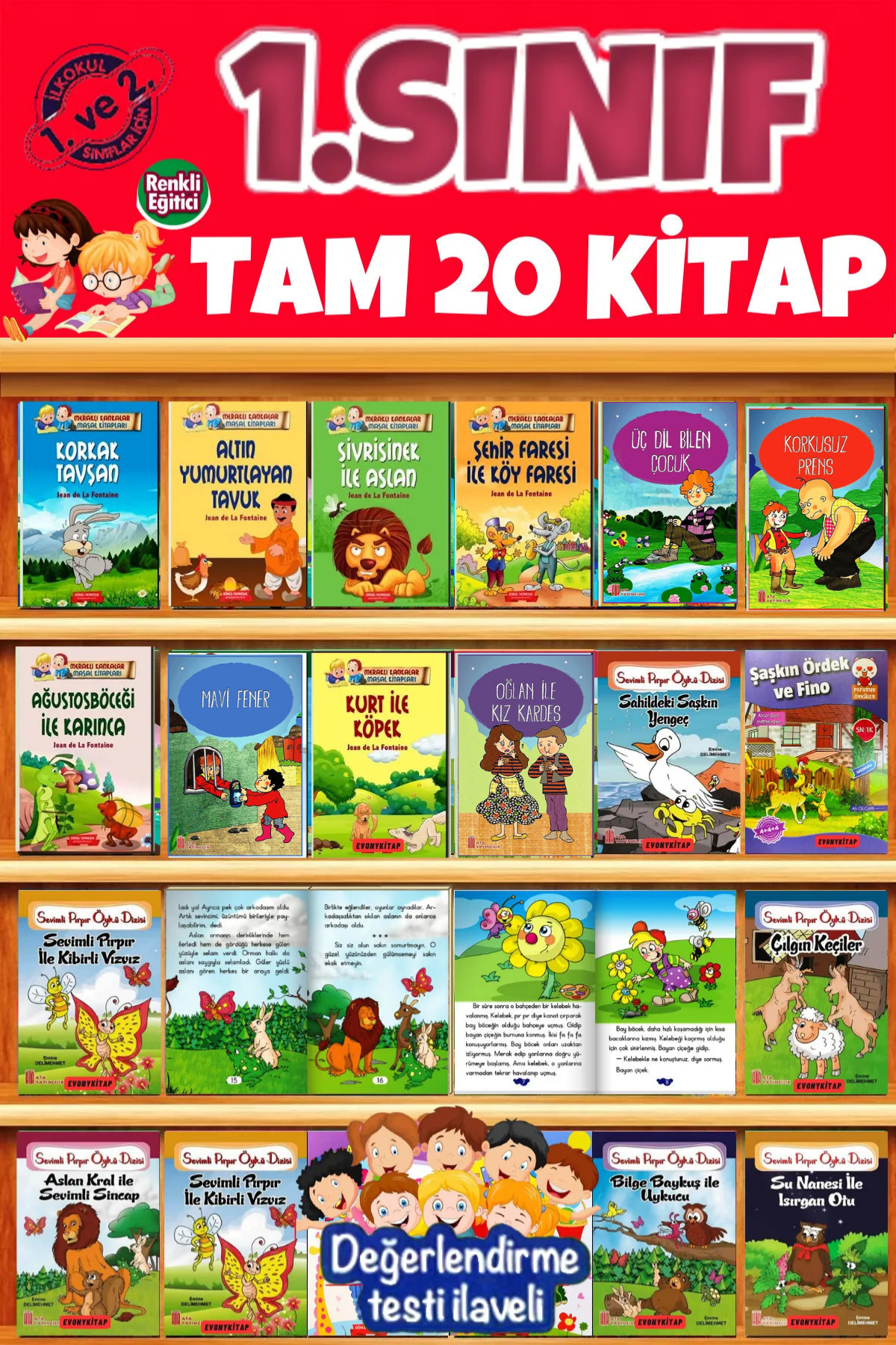 GÖNÜL YAYINCILIK 1. Sınıflar Için Tavsiyeli Kolay Okuma Hikaye Kitapları Seti Tam 20 Adet fotoğrafı 4 (önizleme)