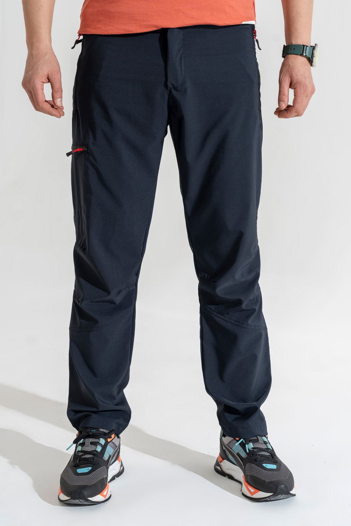 Erkek Lacivert 4 Cepli Nefes Alan Likralı Yazlık Outdoor Pantolon