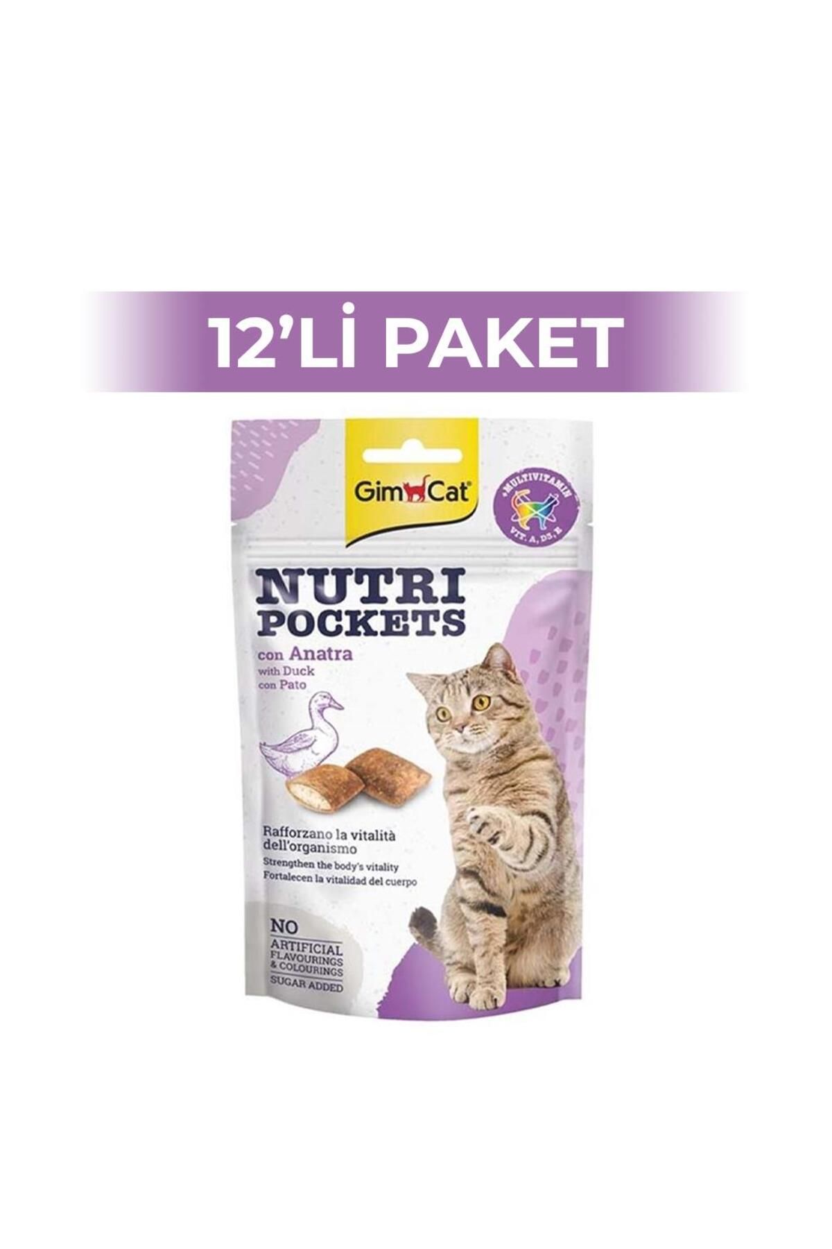 Gimcat Nutripockets Ördekli Kedi Ödül Maması 60 gr 12 Adet