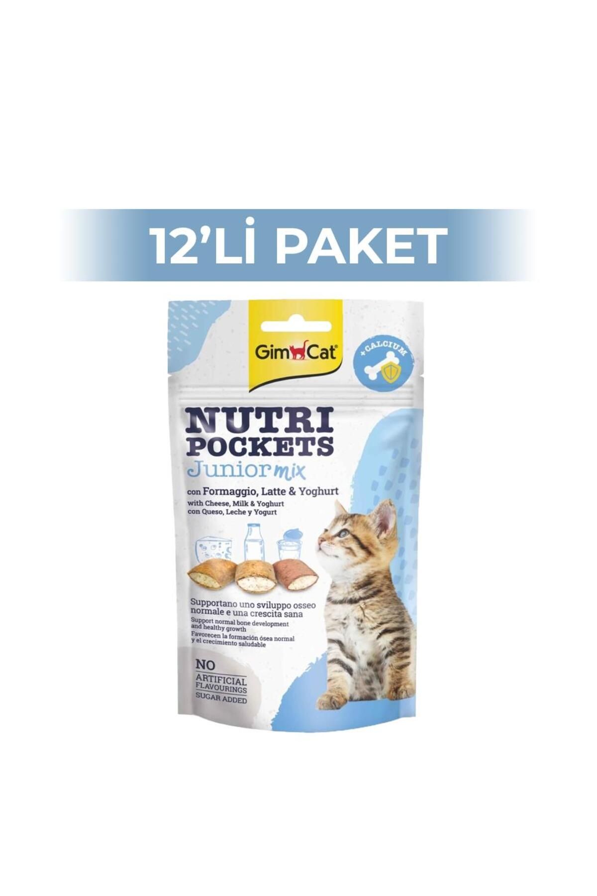 Gimcat Nutripockets Junior Mix Kedi Ödül Maması 60 gr 12 Adet