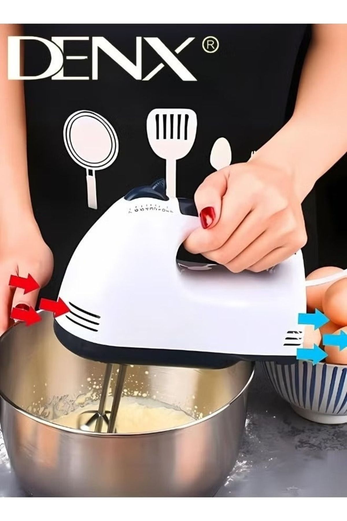 Denx-7 Speed Whisk Automatic Electric Egg Beater DX2007 1