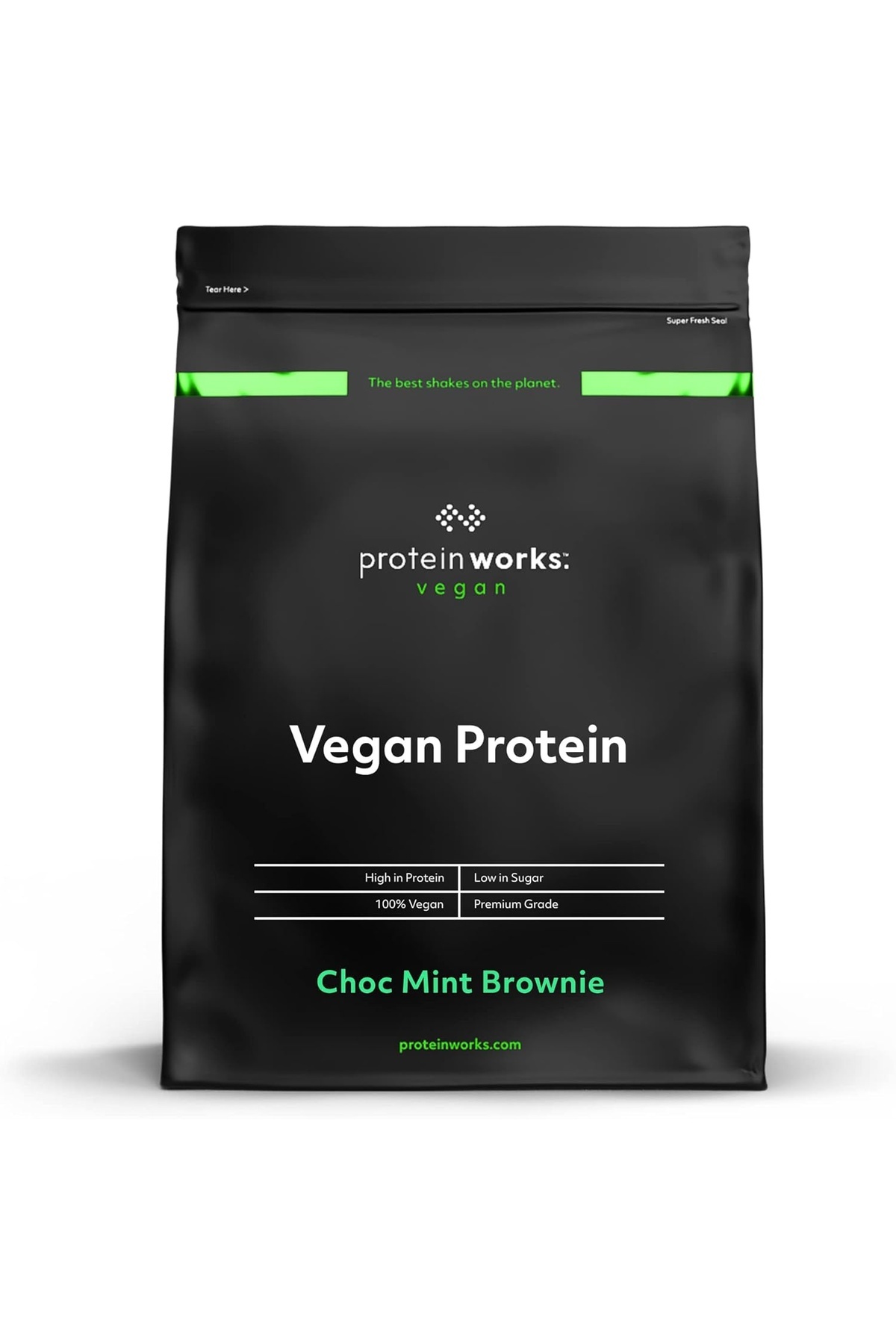 THE PROTEIN WORKS-- Vegan Powder | Plant Based Shake 16 Servings | Choc Mint Brownie | 500g 1
