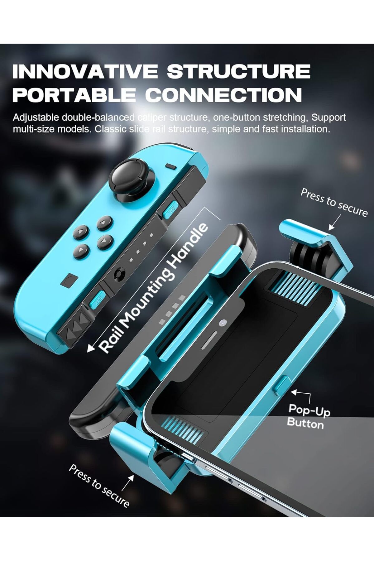 Memo-Joy-Con Grip Holder, Compatible with All iOS 16.0+ iPhones, Easy to Install & Stable Not for Android 3
