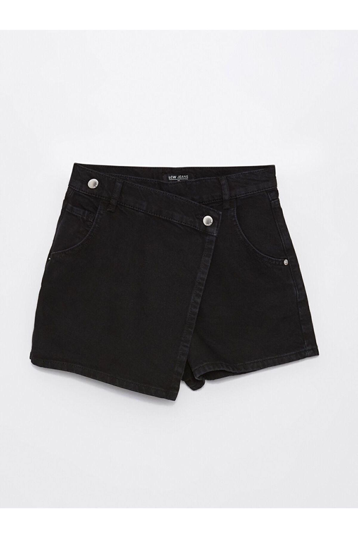 LC Waikiki-Γυναικεία φούστα Standard Fit Duz Jean Sort - S4DL43Z8 6