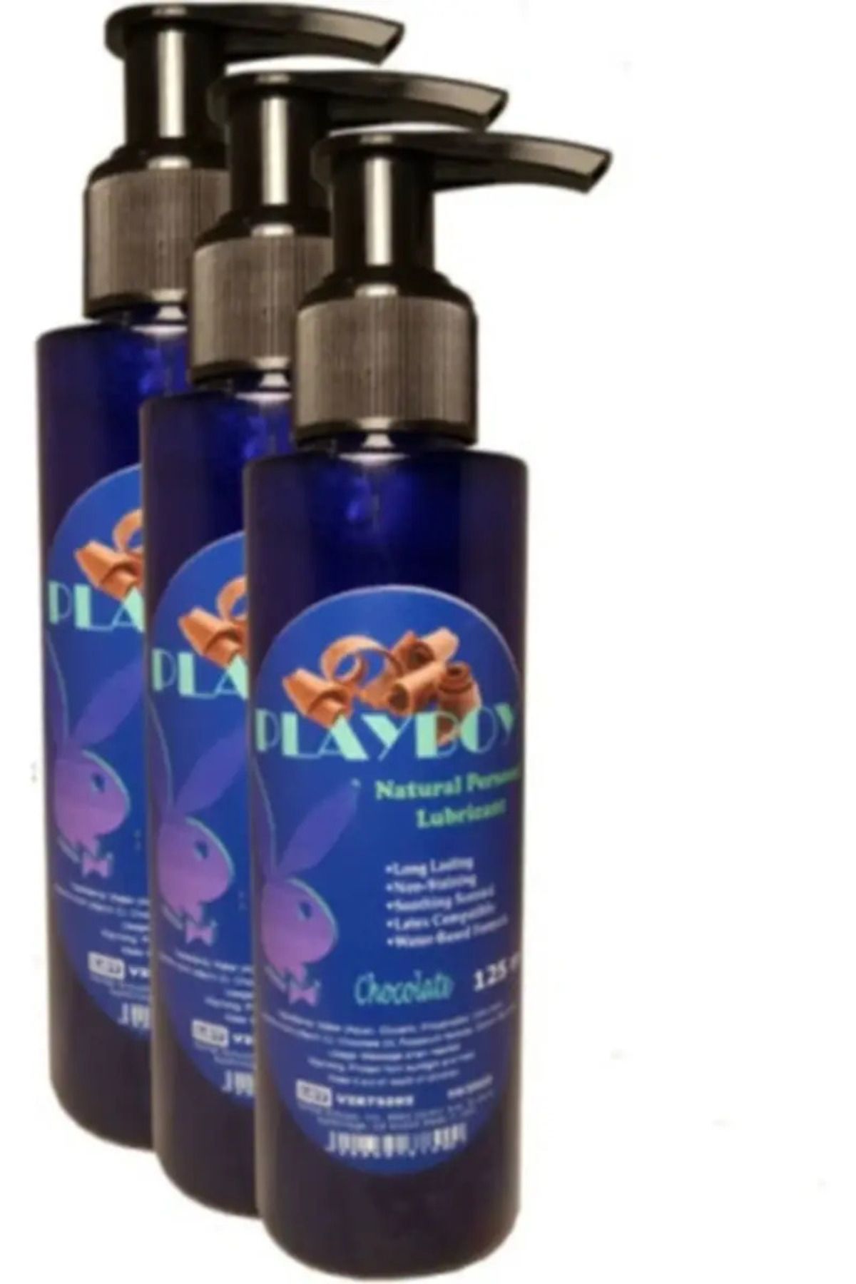 Playboy Chocolate Flavor Natural Personal Lubricant 375ml Çikolata Aromalı Kayganlaştırıcı X 3 ADET