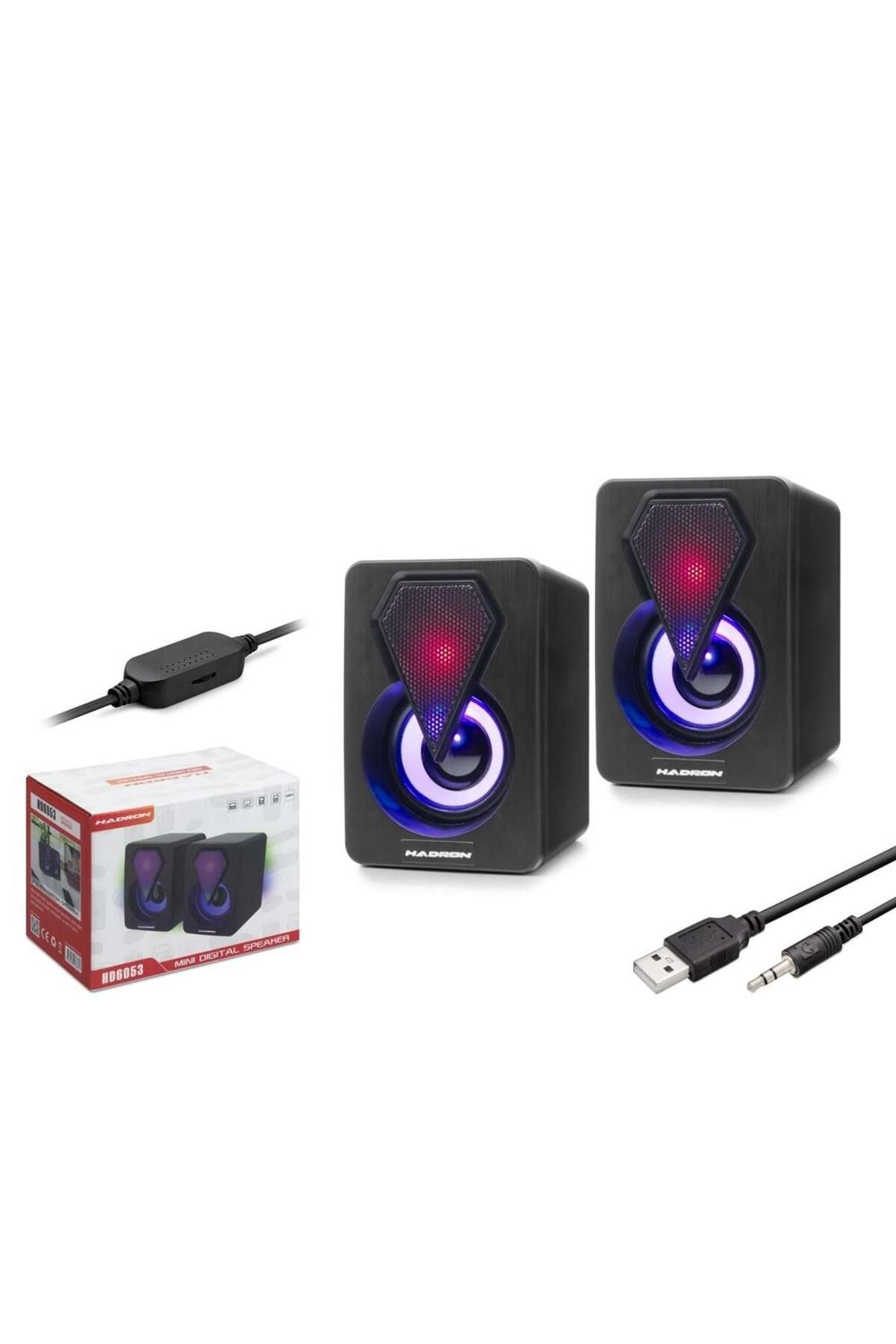 Vobotek Teknoloji Hadron HD6053 Bilgisayar Speaker 1.1 LEDLİ SİYAH
