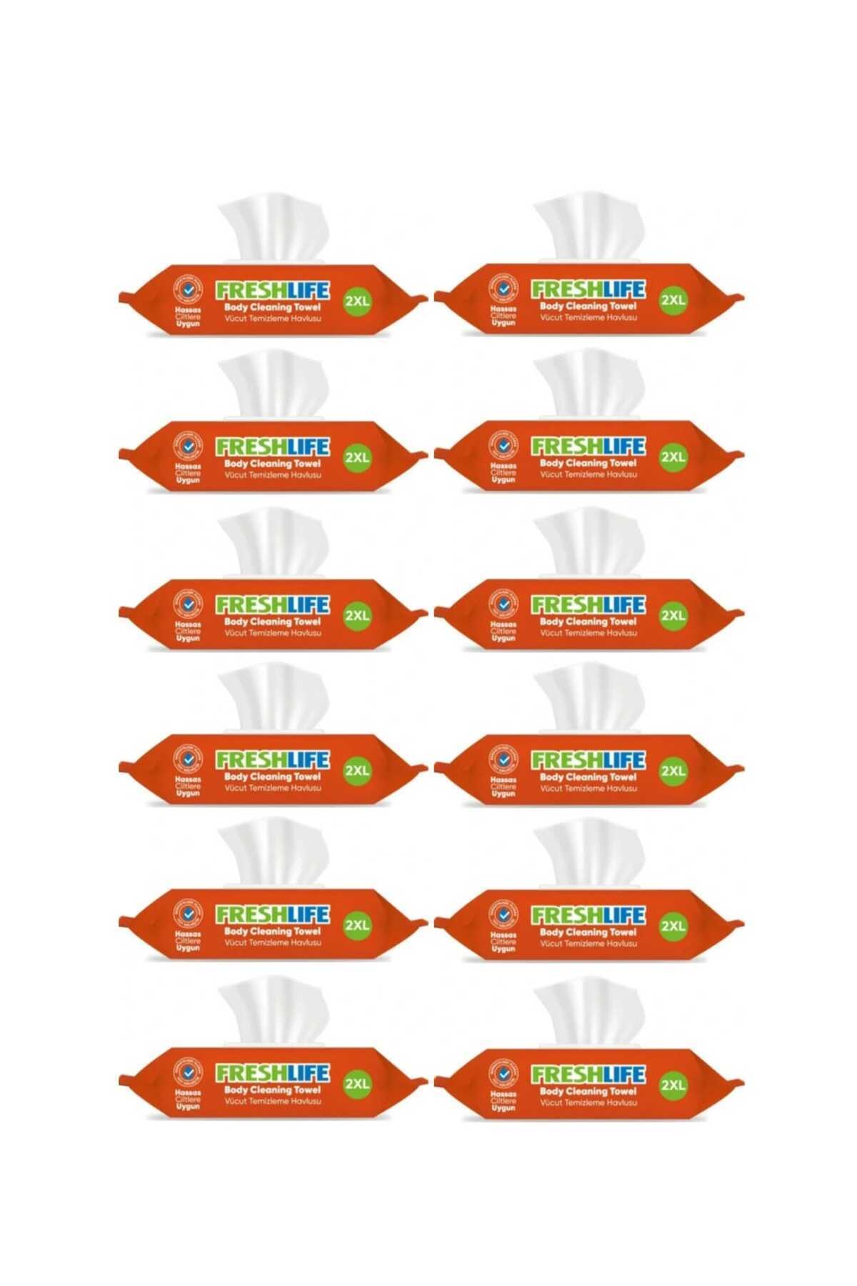 Freshlife Vücut Temizleme Havlusu 50 ADET (12X50)