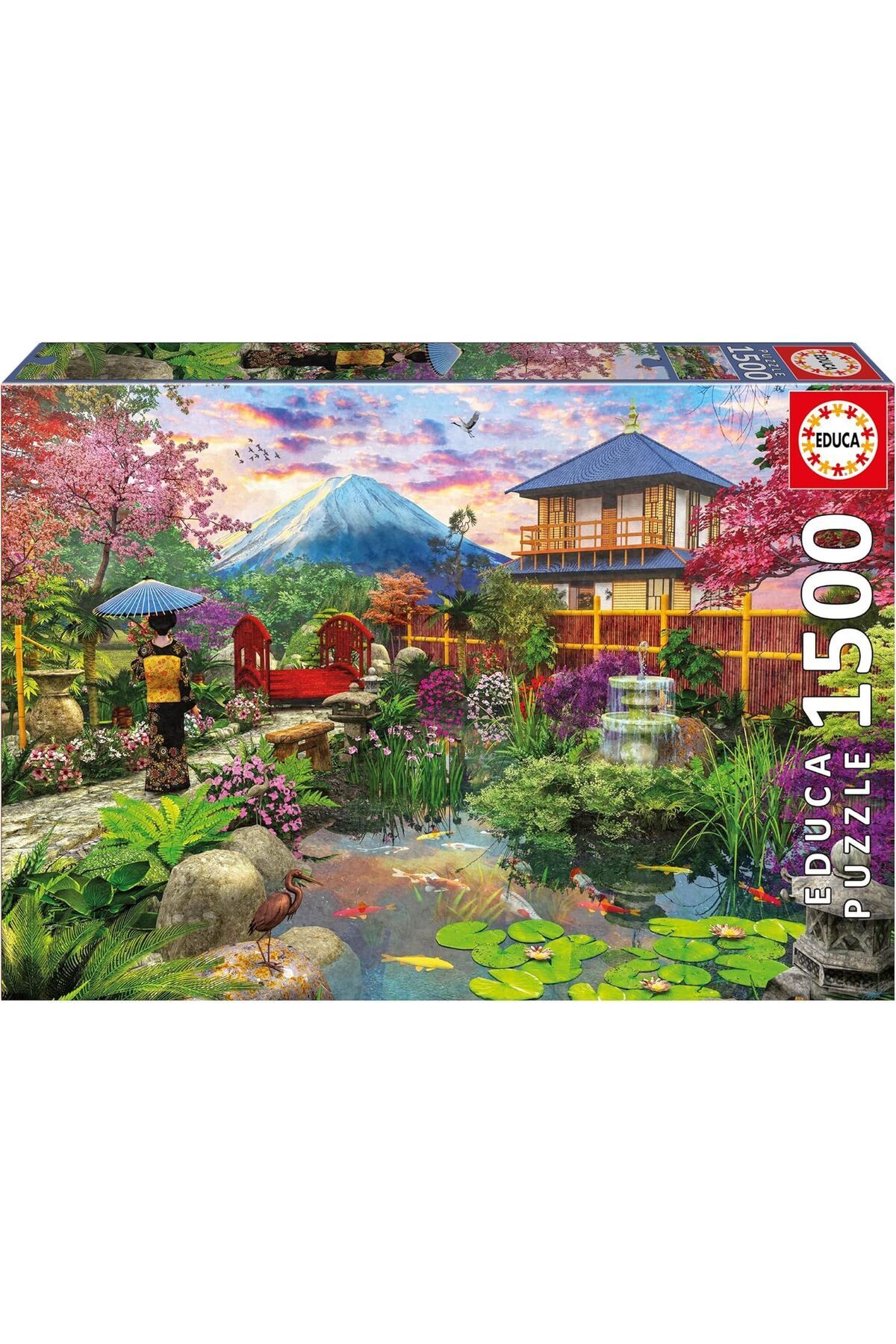 پازل 1500 تکه ژاپنی باغ Educa - مدل 19937 | منظره طبیعی | تولید اسپانیا  Educa Puzzle