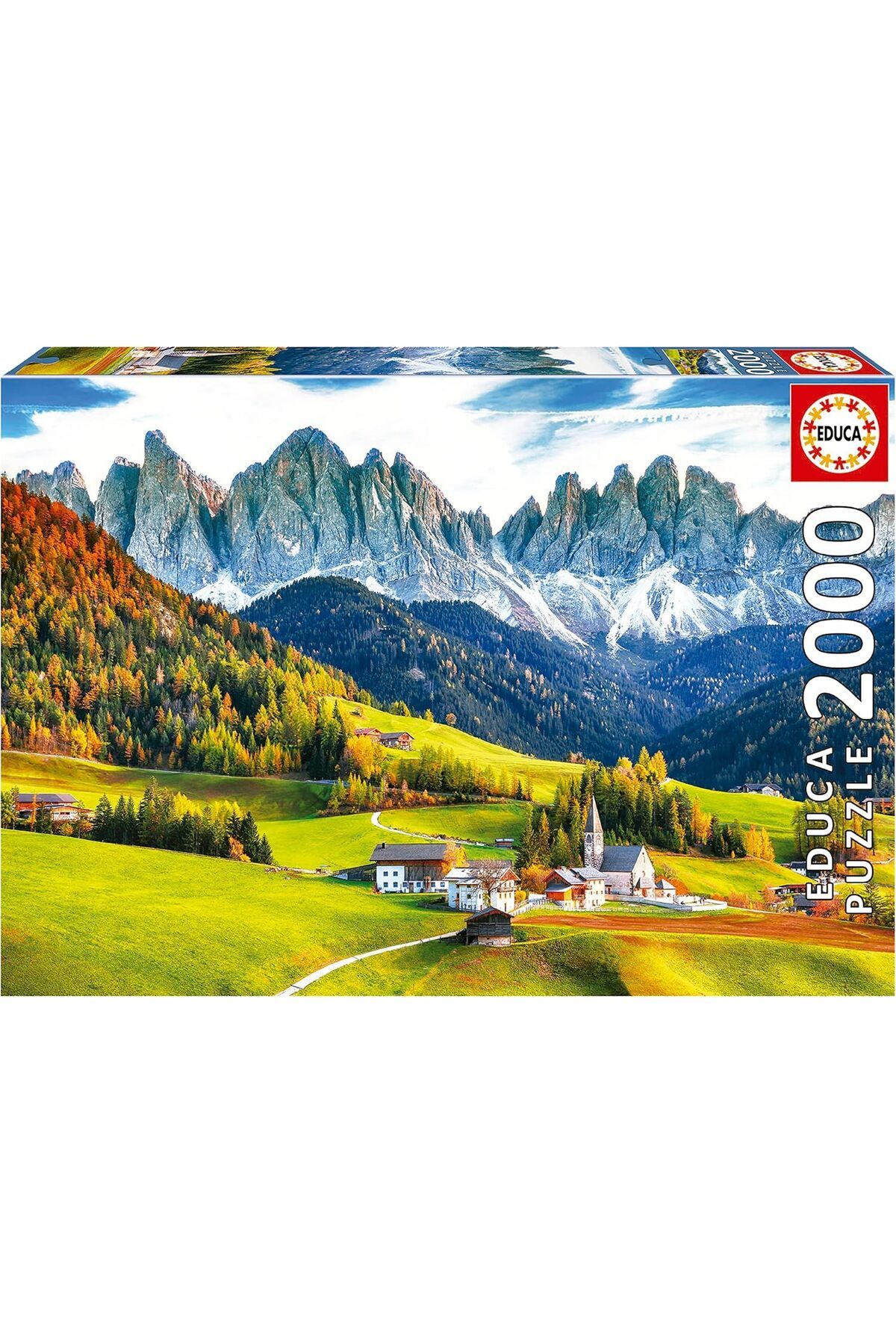 پازل 2000 پارچۀ Educa مدل "Sonbahar In The Dolomites" – کیفیت عالی با تصویر مناظر طبیعی و کوهستانی Educa Puzzle