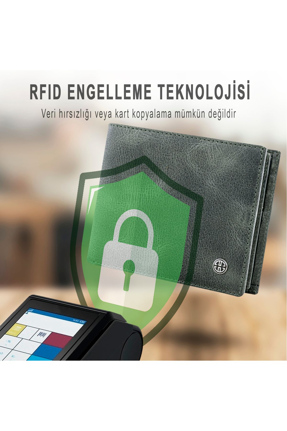 کیف پول مردانه سکه های اعتباری سبز کلاسیک TREVISO واقعی چرم RFID هدیه محافظت شده Trusador