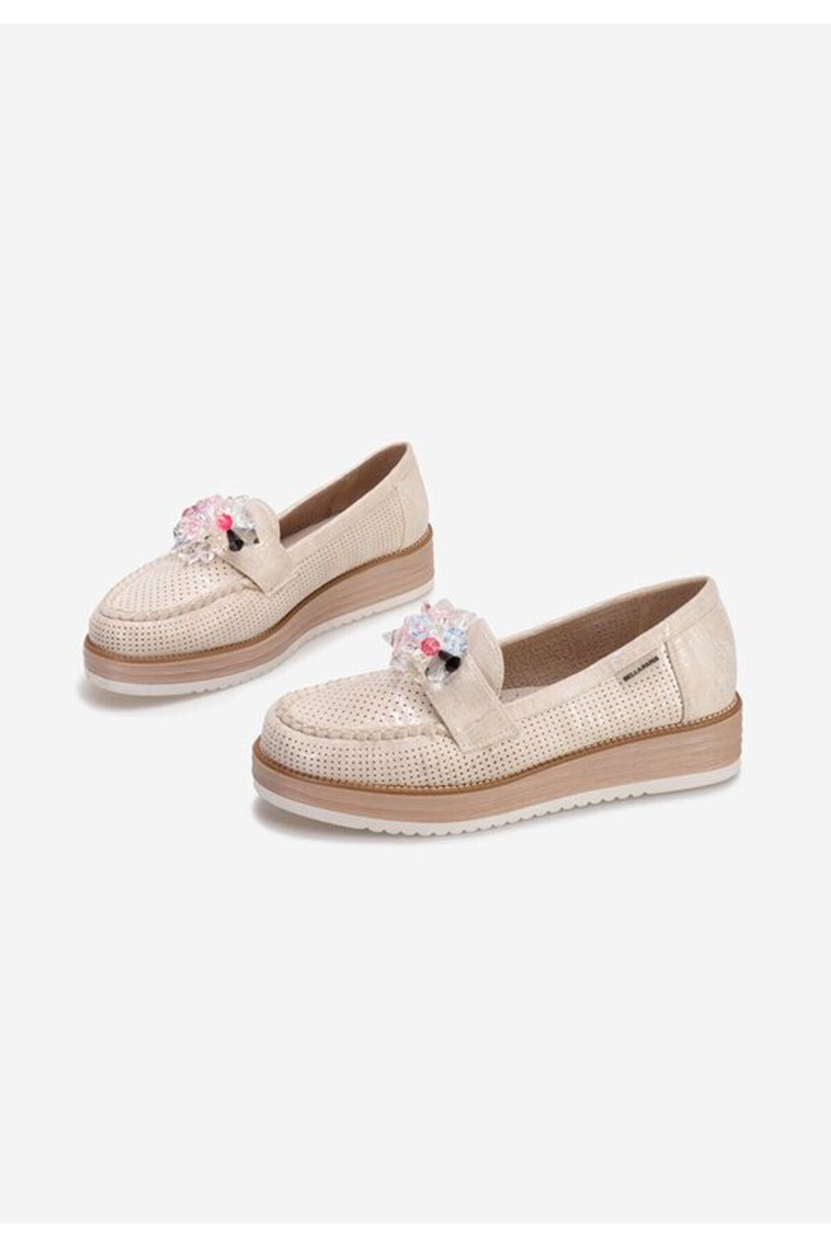 B T Shoes-Mocasini cu talpa groasa Veiga V2 argintii 4