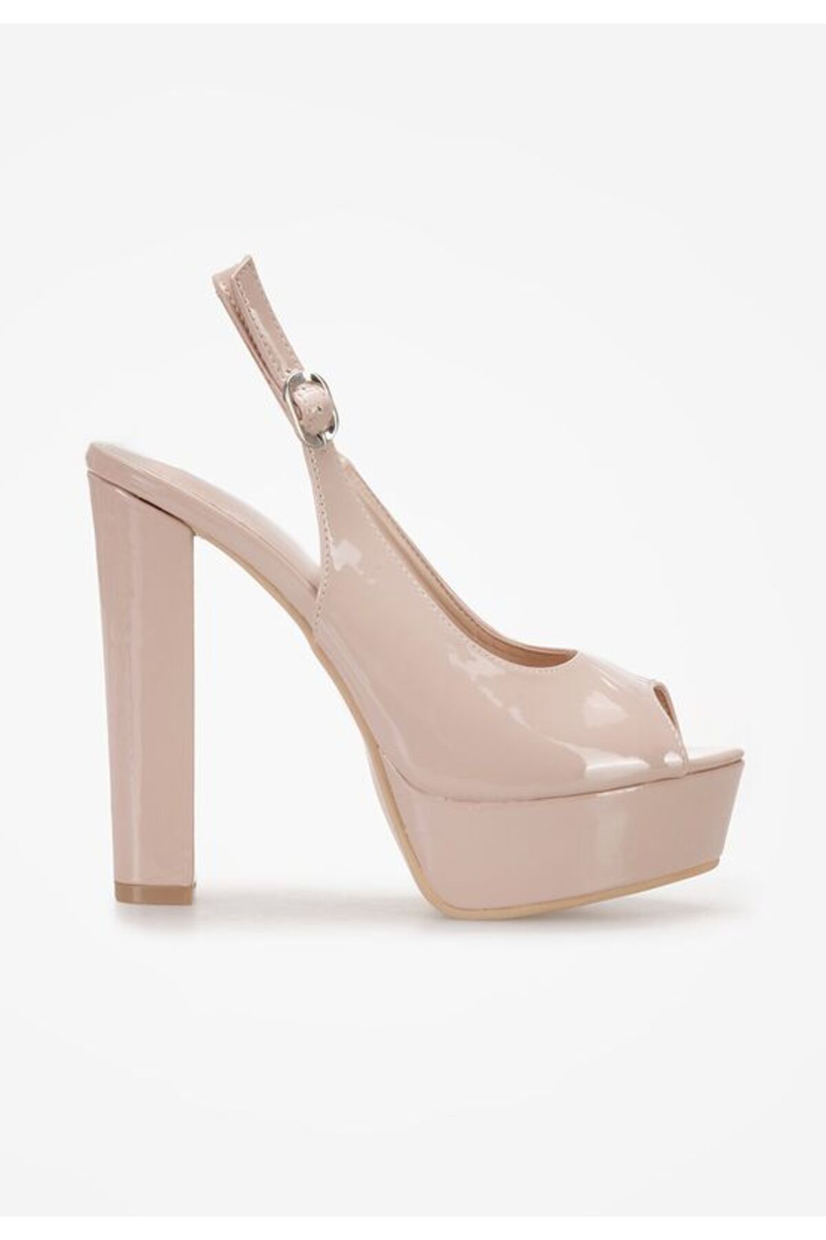 B T Shoes-Vera nude platform sandals with thick heels 3
