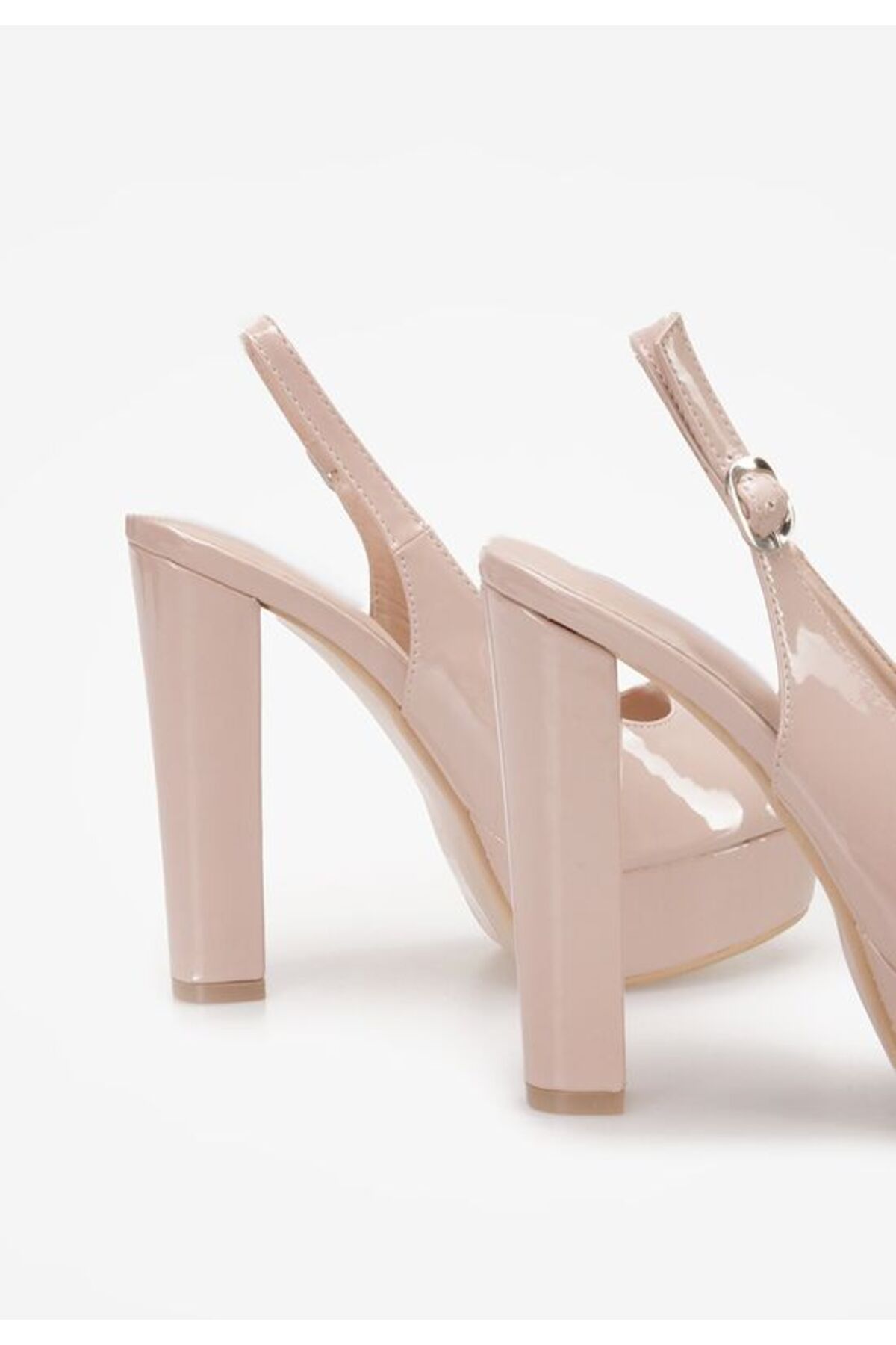 B T Shoes-Vera nude platform sandals with thick heels 6