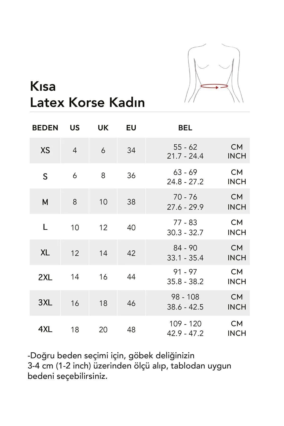 Ymnshaper Yamuna Kısa Latex Korse Siyah görsel 7