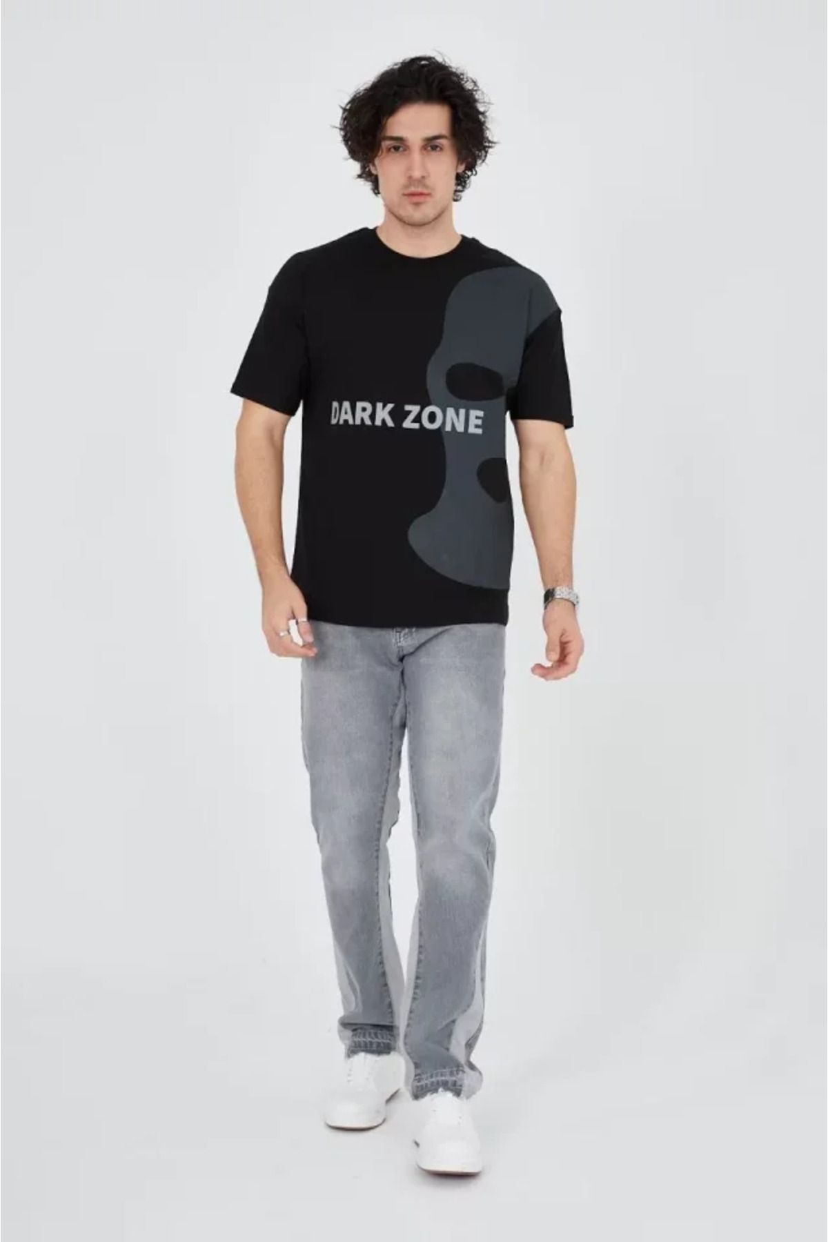 Albayrak Erkek Baskılı T-Shirt - Siyah
