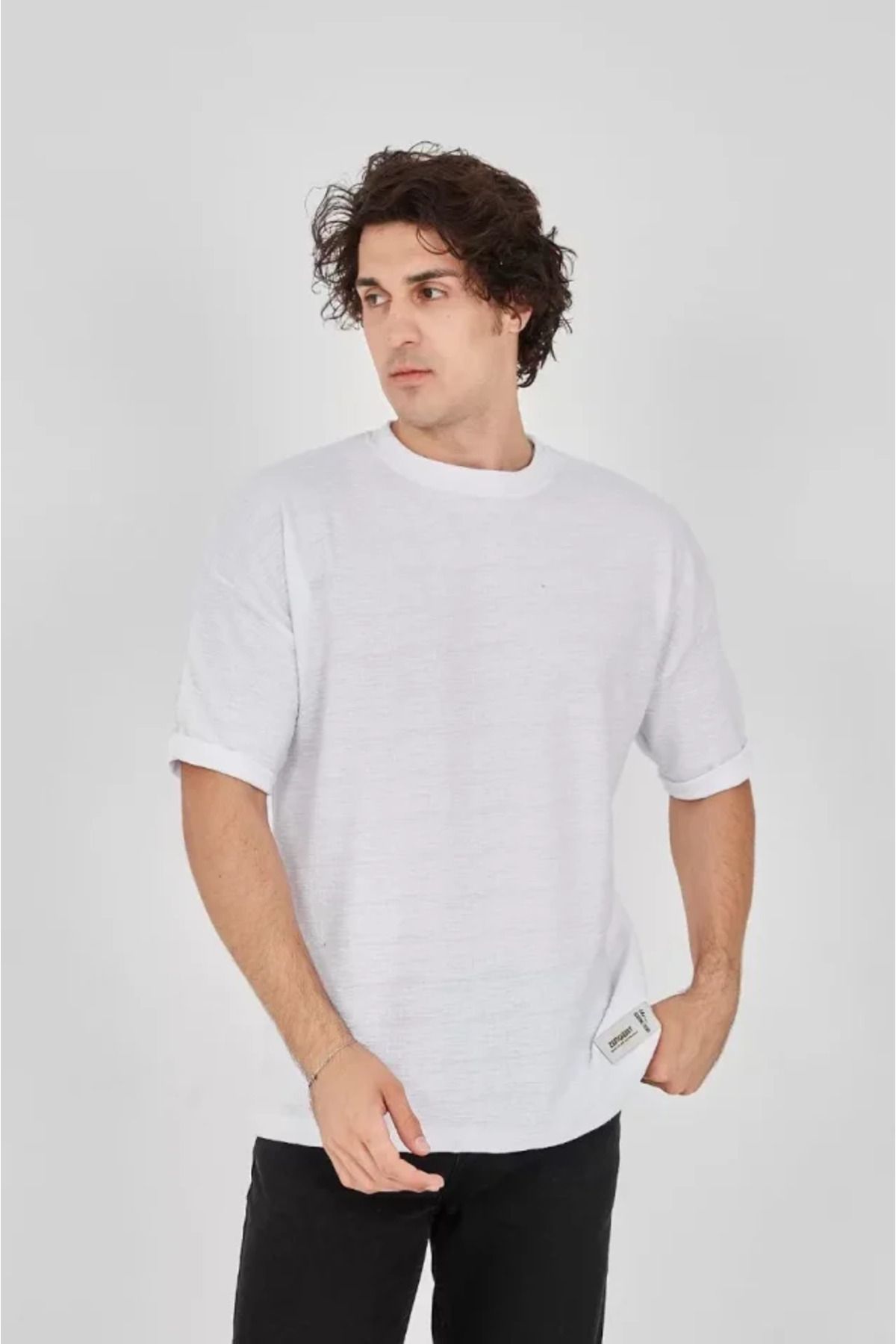 jupiter global bazaar Kumaş Kol T-Shirt -