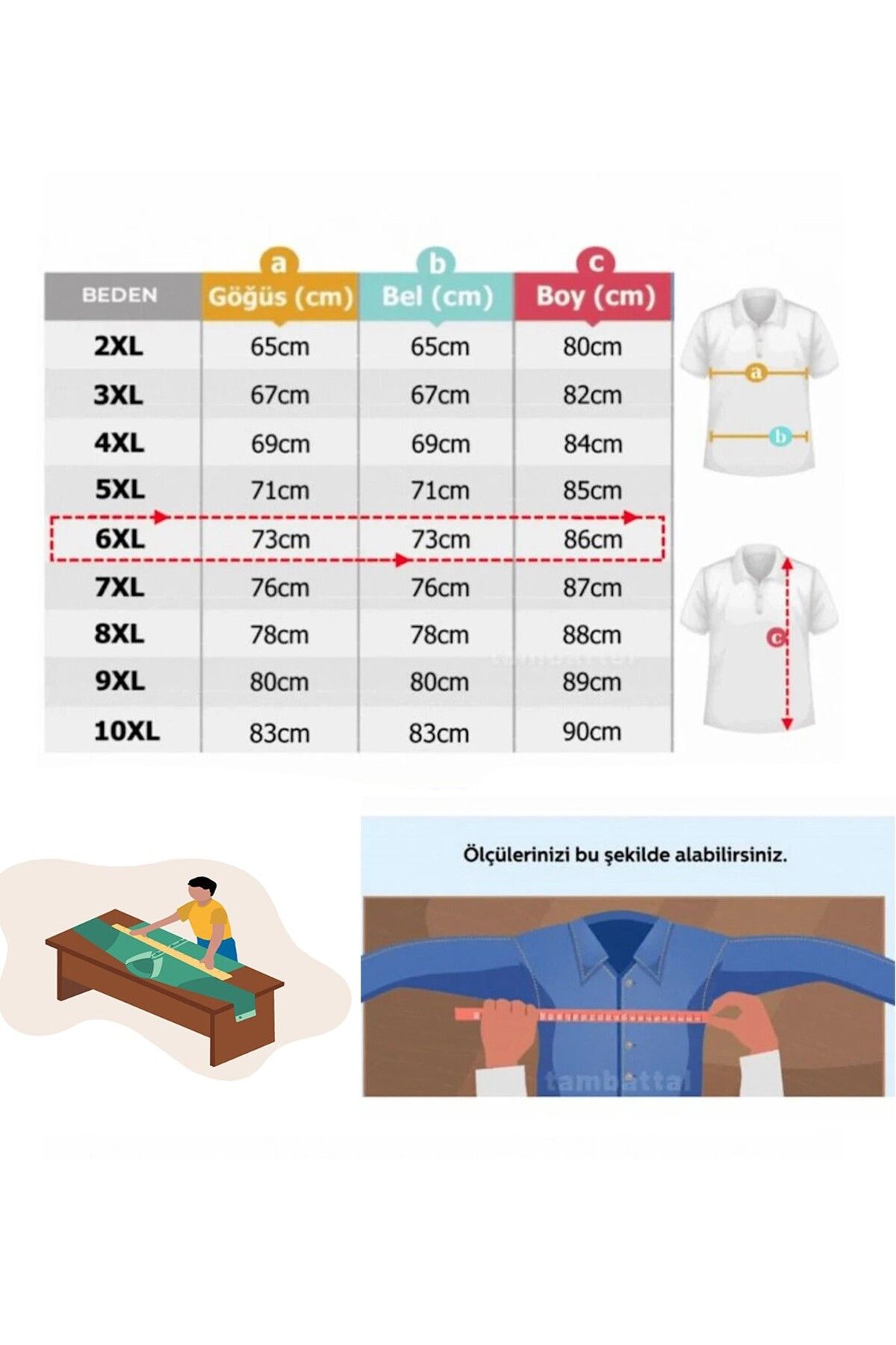 tambattal-Dekons Large Size Lacost Pike Bis Collar T-Shirt Suitable for 115kg to 175kg 4