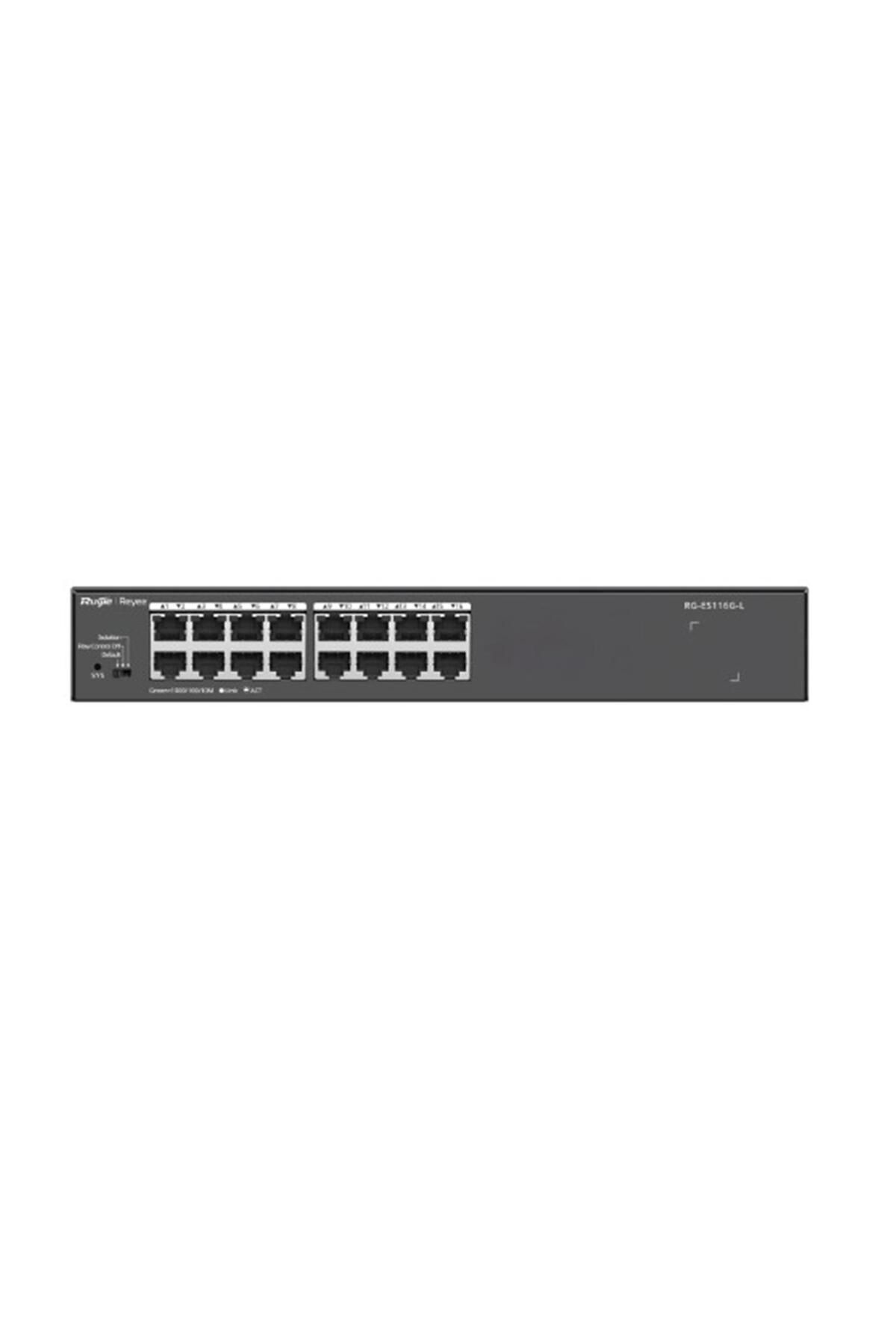 Vobotek Teknoloji Ruijie Reyee RG-ES116G-L 16 Port 10-100-1000 Mbps Switch Metal Kasa