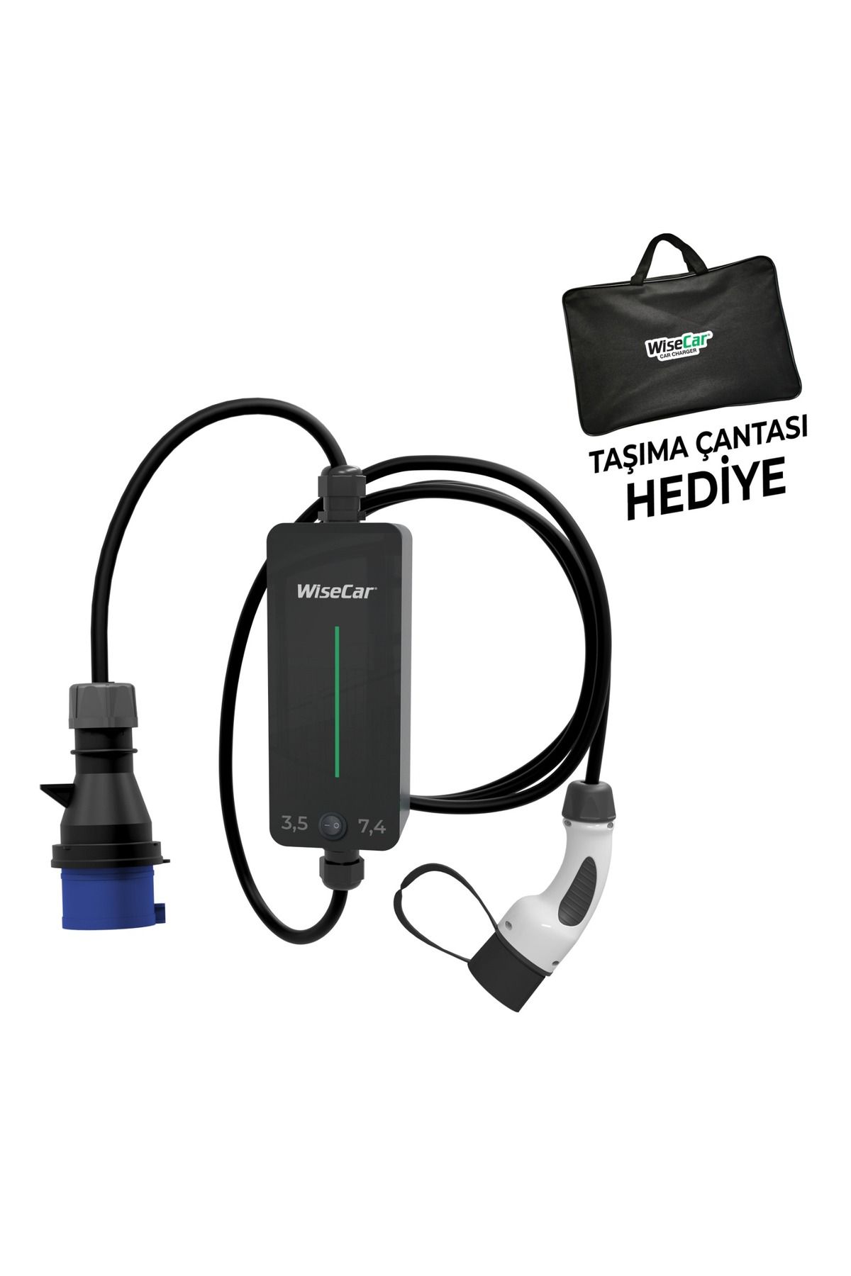 WiseCar Wtp1 | 7.4kw & 3.5kw Akıllı Elektrikli Araç Şarj Cihazı