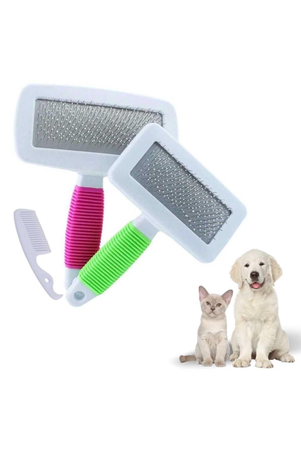 shopwave Kedi Köpek Telli Küçük Boy Tüy Bakım Seti Evcil Hayvan Tarama Fırçası (5047)