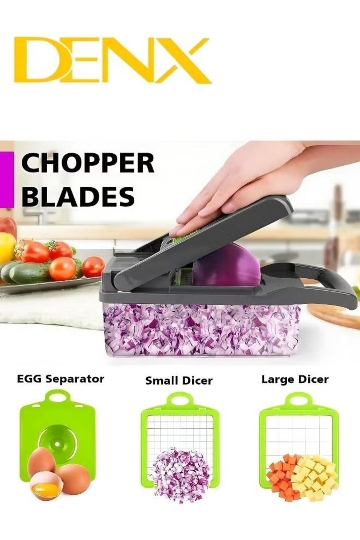 Denx-Vegetable Chopper 15 In 1 Slicer   And Grater Multi-Function Adjustable Manual Food   DX2025 4
