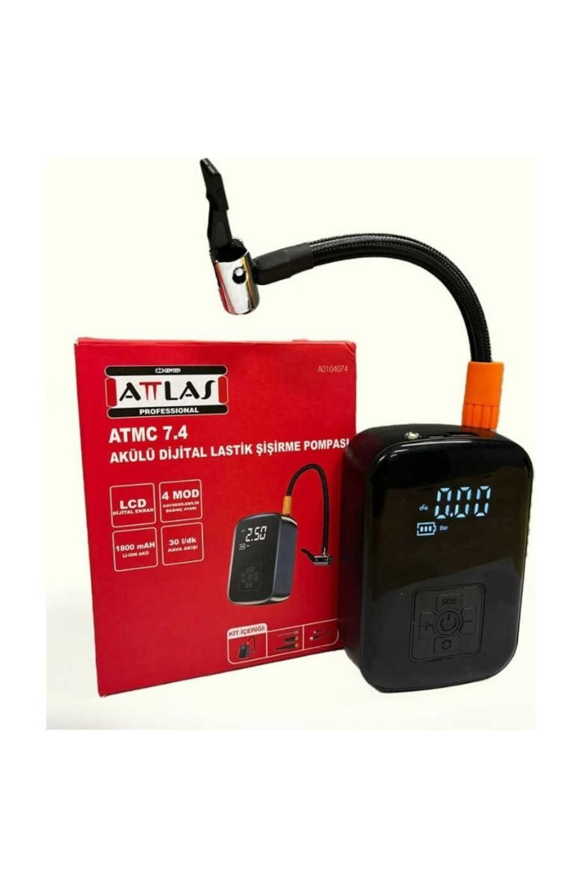 Angoravi Attlas Atmc 7.4 Akülü Dijital Lastik Pompası