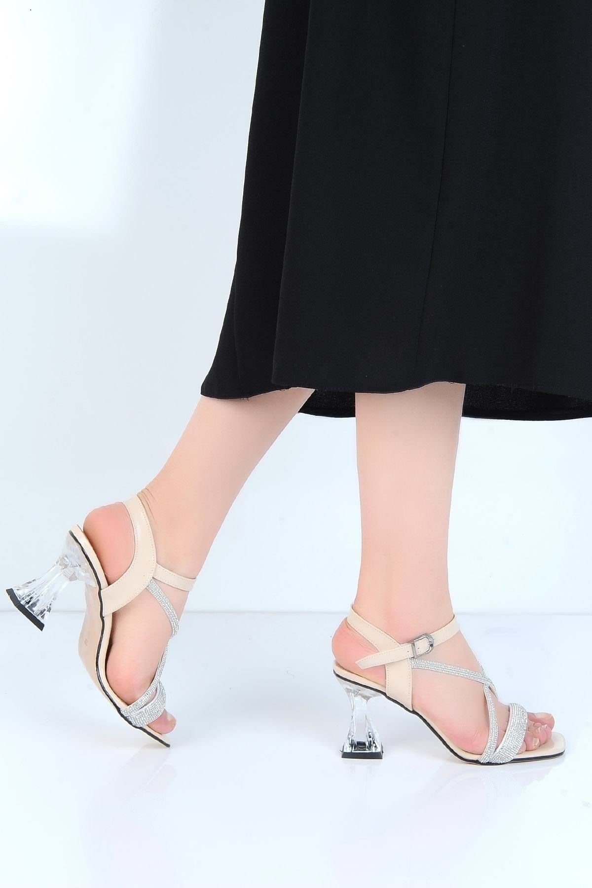 moda ayakkabım-أزياء الأحذية 25-01 ضوء القمر 7 سم الصنادل النسائية ذات الكعب العالي 4