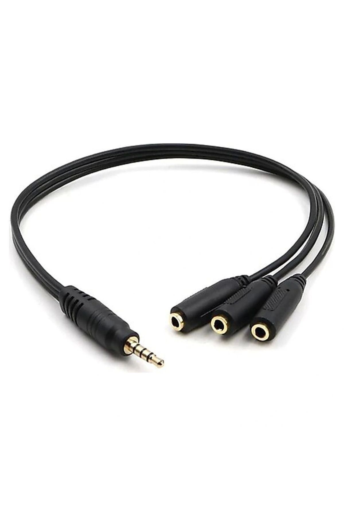 shopwave KULAKLIK ÇOKLAYICI 3.5 MM ERKEK X 1 / 3 STEREO DİŞİ X 3 - 30 CM Y KABLO (5047)
