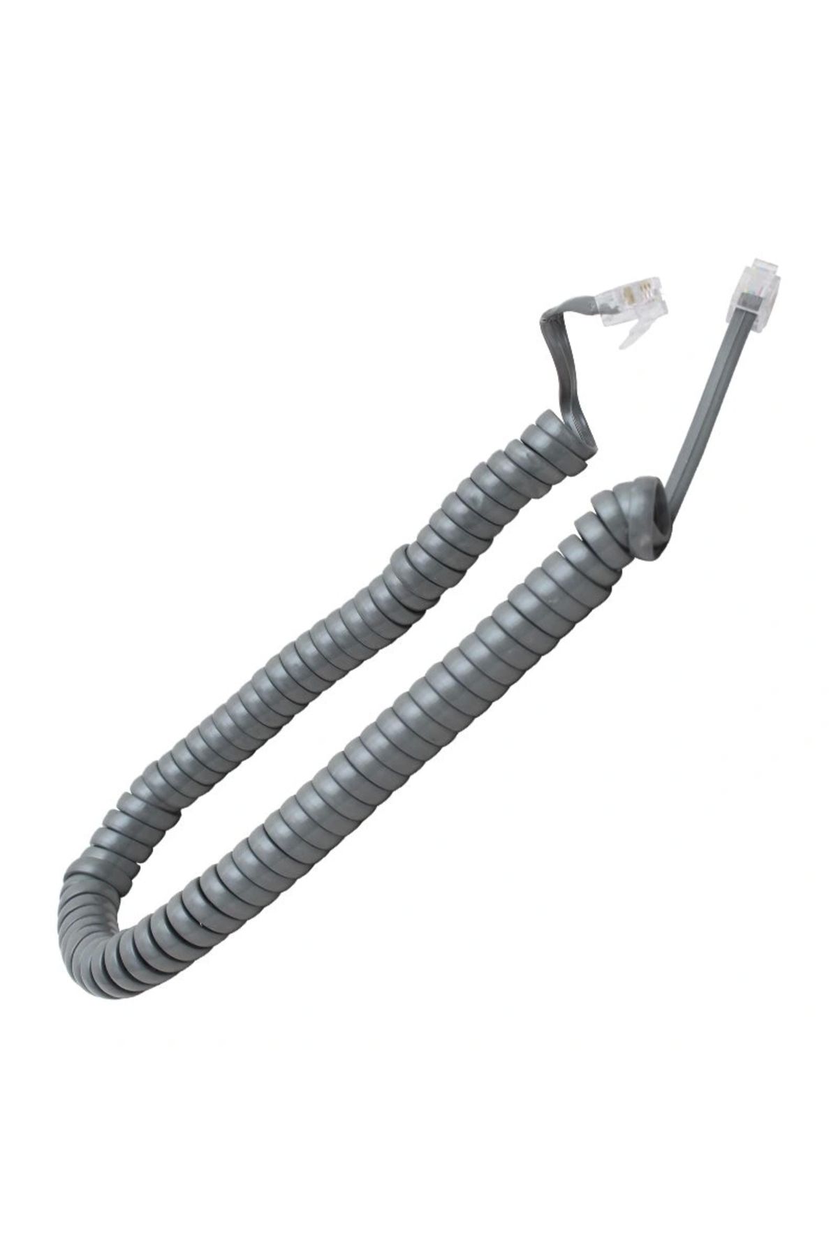 shopwave TELEFON SPIRAL KABLO GRİ ELEKTROMER (5047)