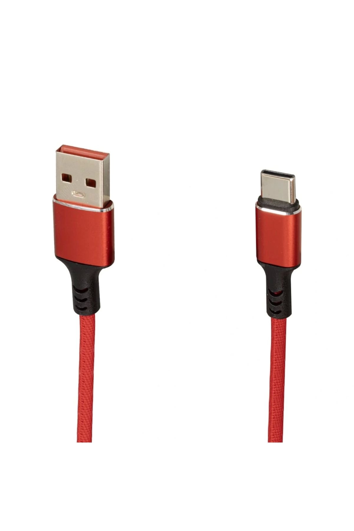 shopwave WK-22024 USB TO TYPE-C ÖRGÜLÜ KIRMIZI ŞARJ KABLOSU (NO:14) (5047)