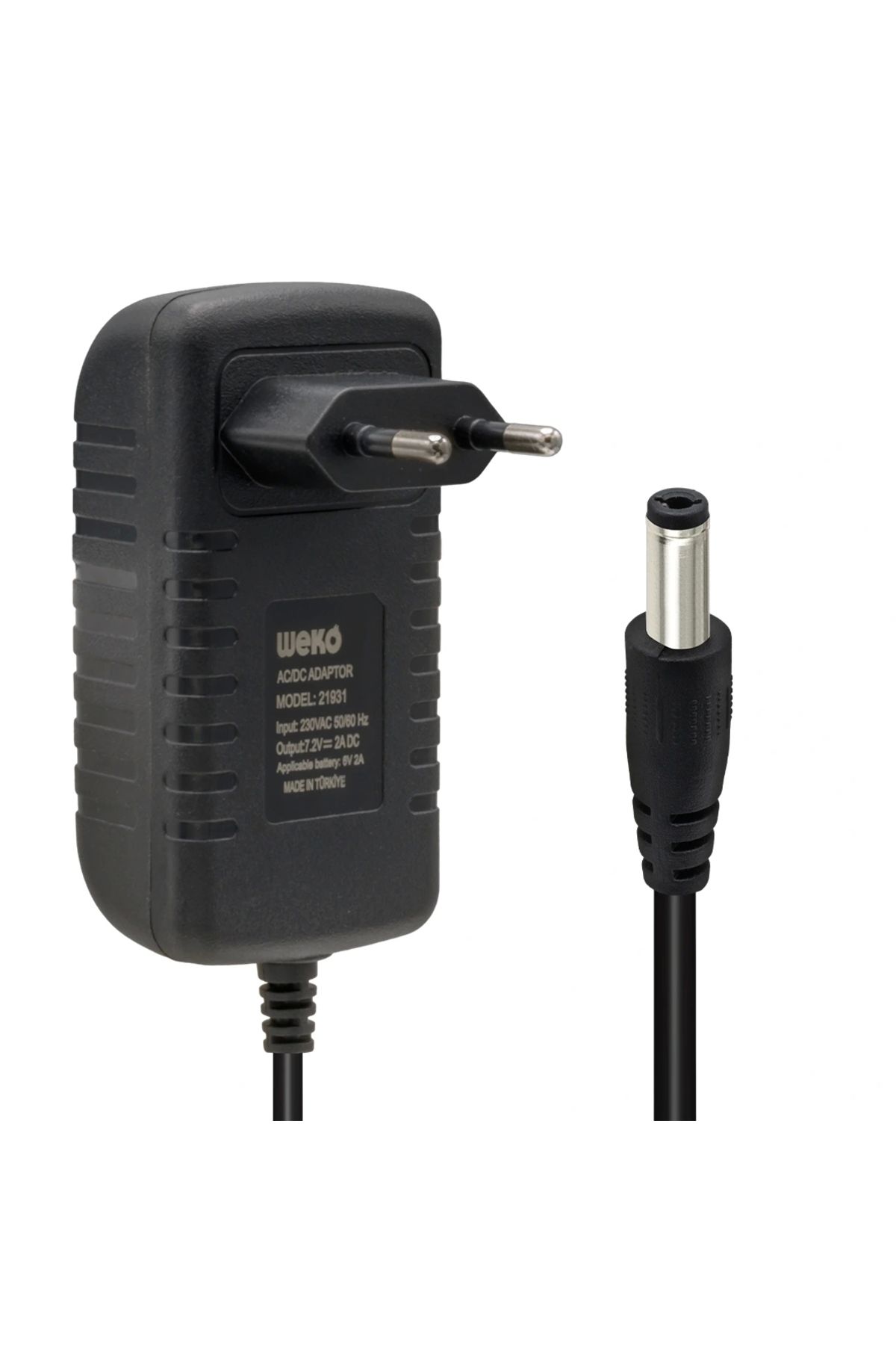 shopwave 7.2 VOLT - 2 AMPER 5.5*2.5 UÇLU LEDLİ YERLİ ÜRETİM AKÜ ŞARJ CİHAZI (OUT:6V-2A) (5047)