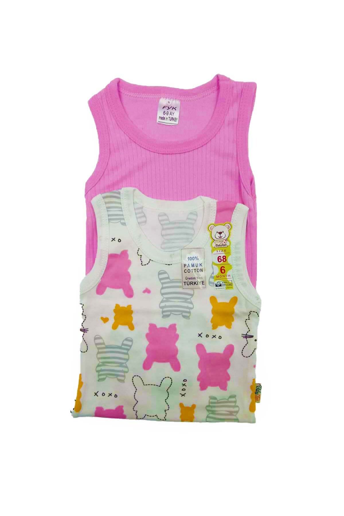 bebboo Kız Bebek %100 Pamuk 2 Adet Yazlık Askılı Çıtçıtlı Body Badi Zıbın