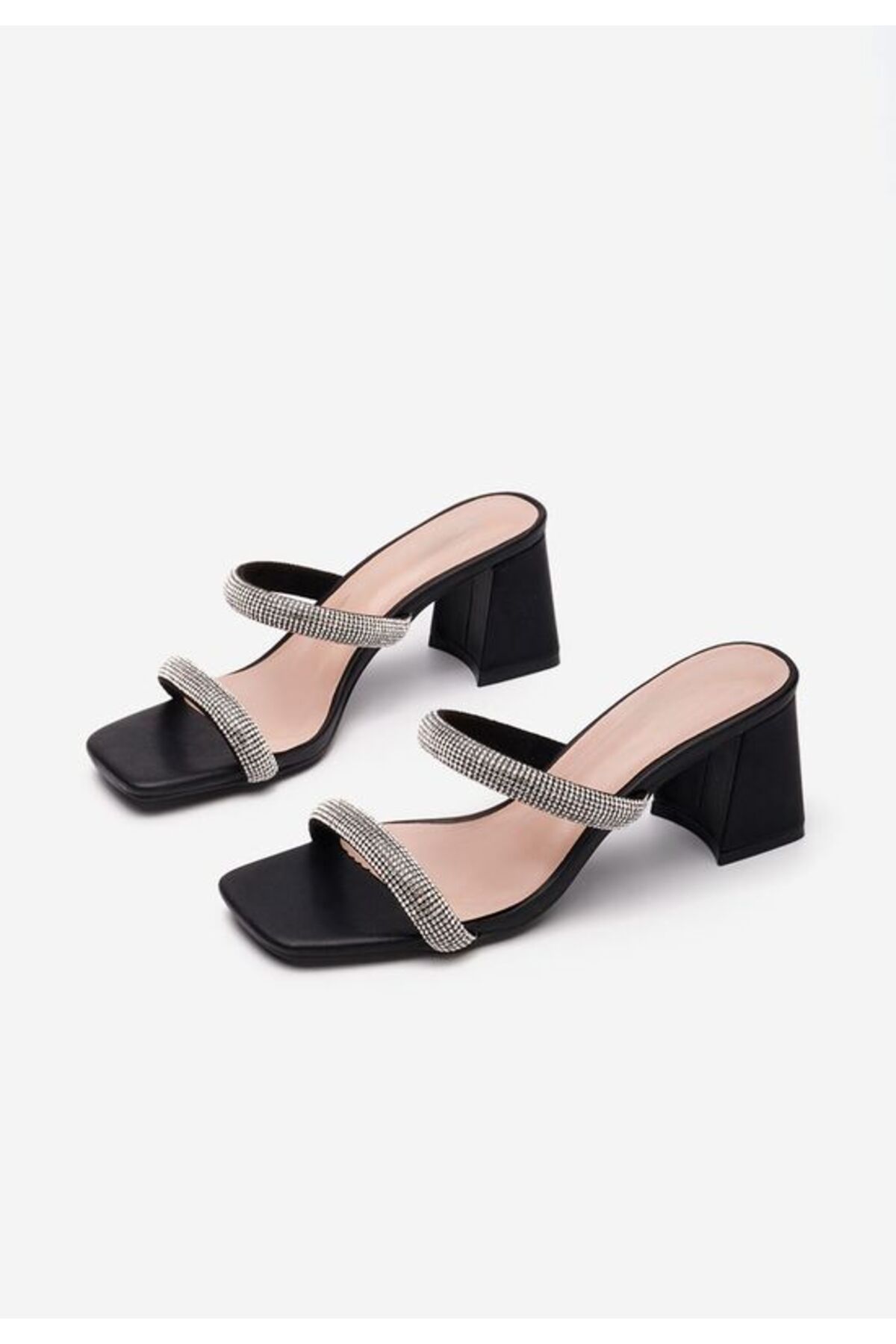 B T Shoes-Inaya black heeled slippers 4