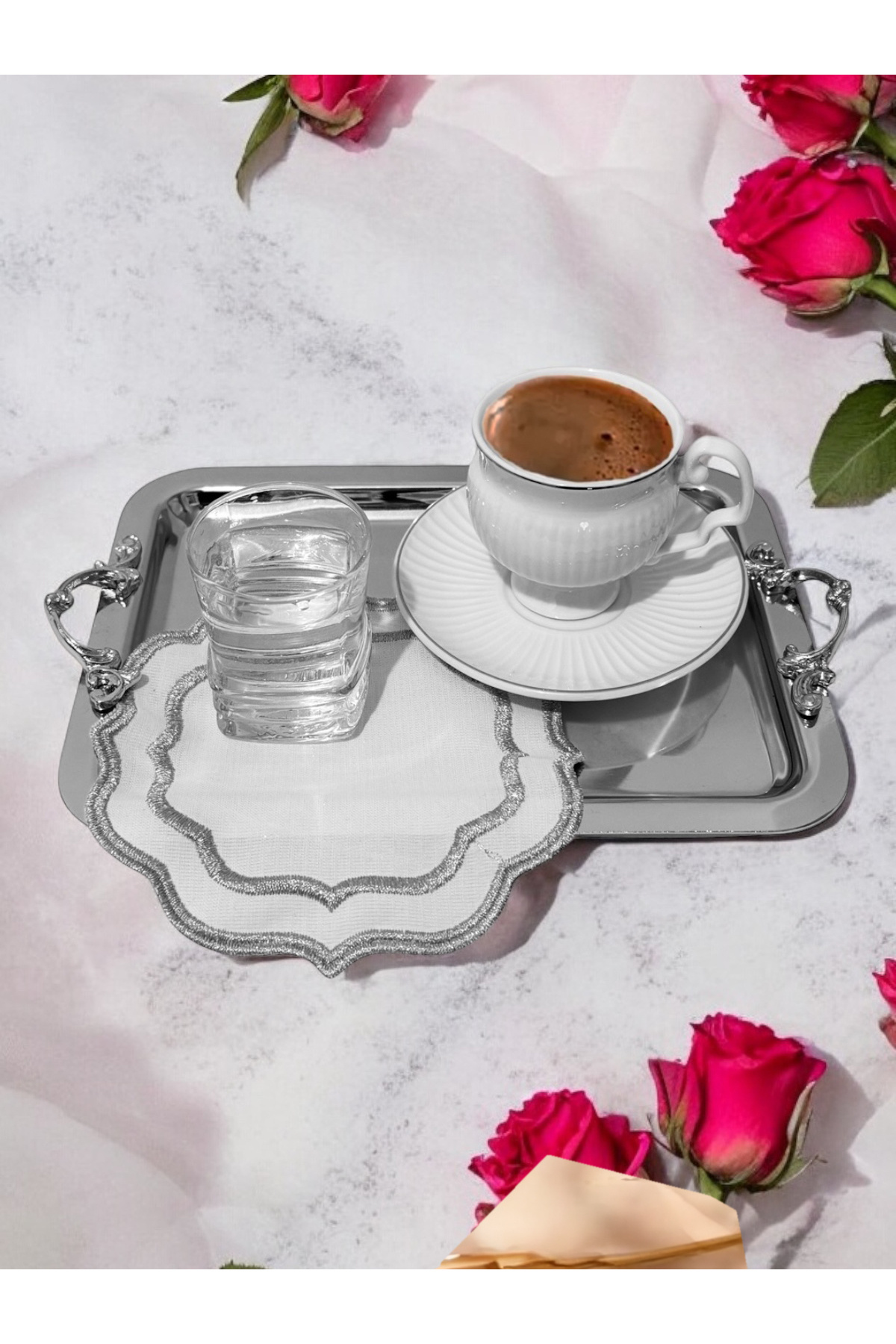 EVSTYLE-Set of 6 Silver Coasters 2