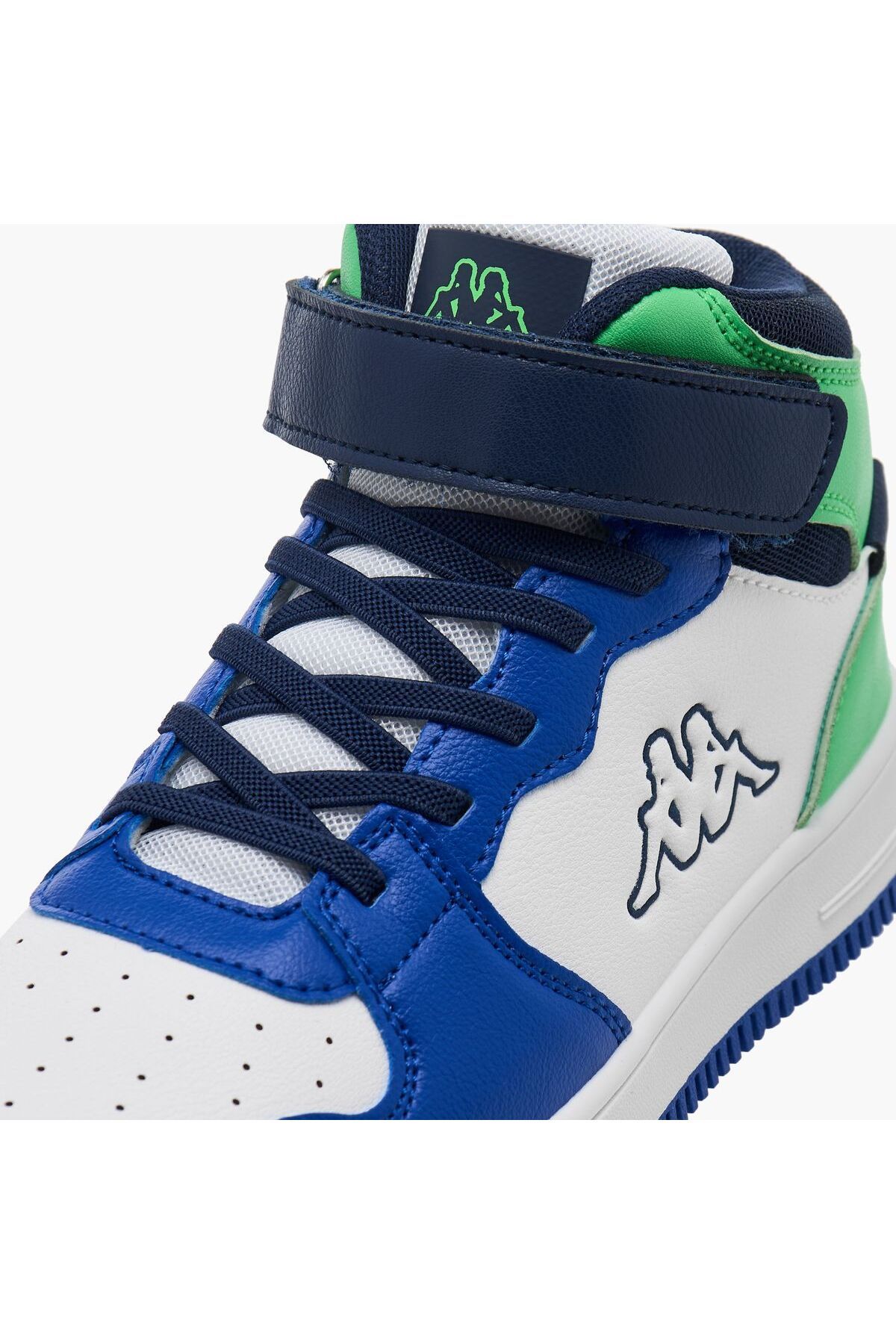 Kappa-Boys' Colourblock Hight Cut Sneakers with Hook and Loop Closure 4