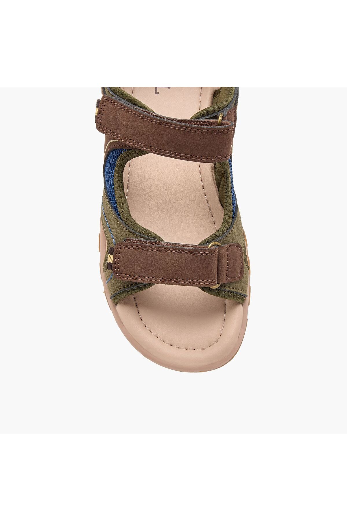 LBL by Shoexpress-LBL by Shoexpress Colourblock Sandals with Hook and Loop Closure 3